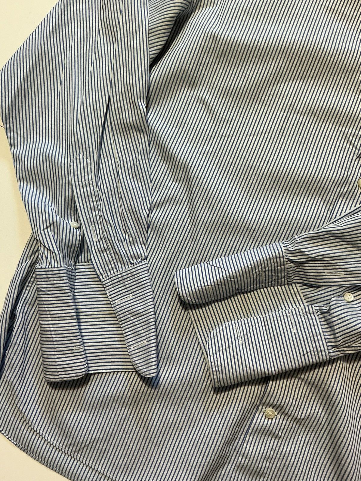 Armani Collezioni Armani Collezioni Made In Italy Striped Button Dress Shirt Size US L / EU 52-54 / 3 - 6 Thumbnail