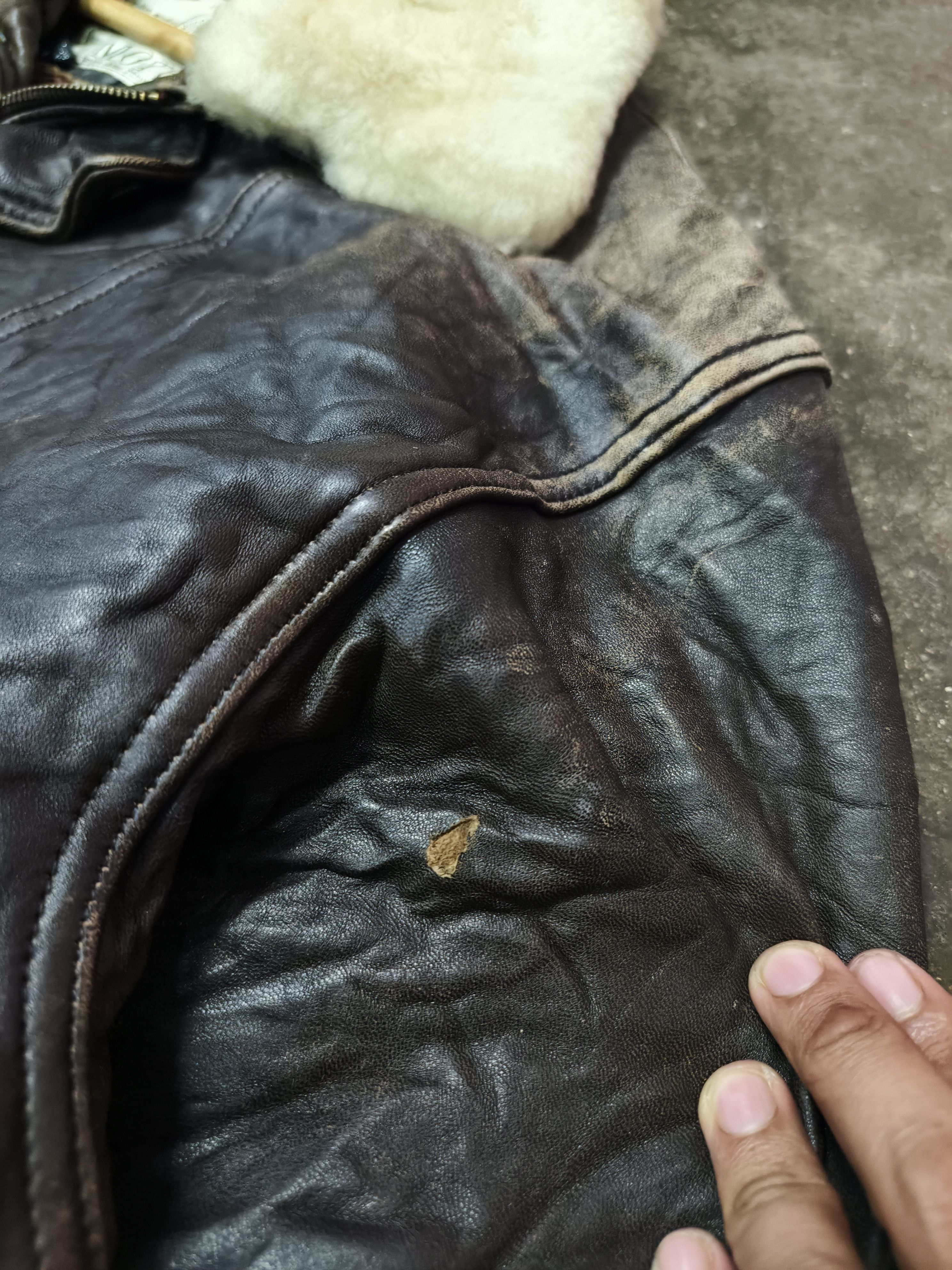 Japanese Brand DISTRESSED HARAJUKU MOTHER LAMBSKIN LEATHER JACKET Faux-fur Size US L / EU 52-54 / 3 - 6 Thumbnail