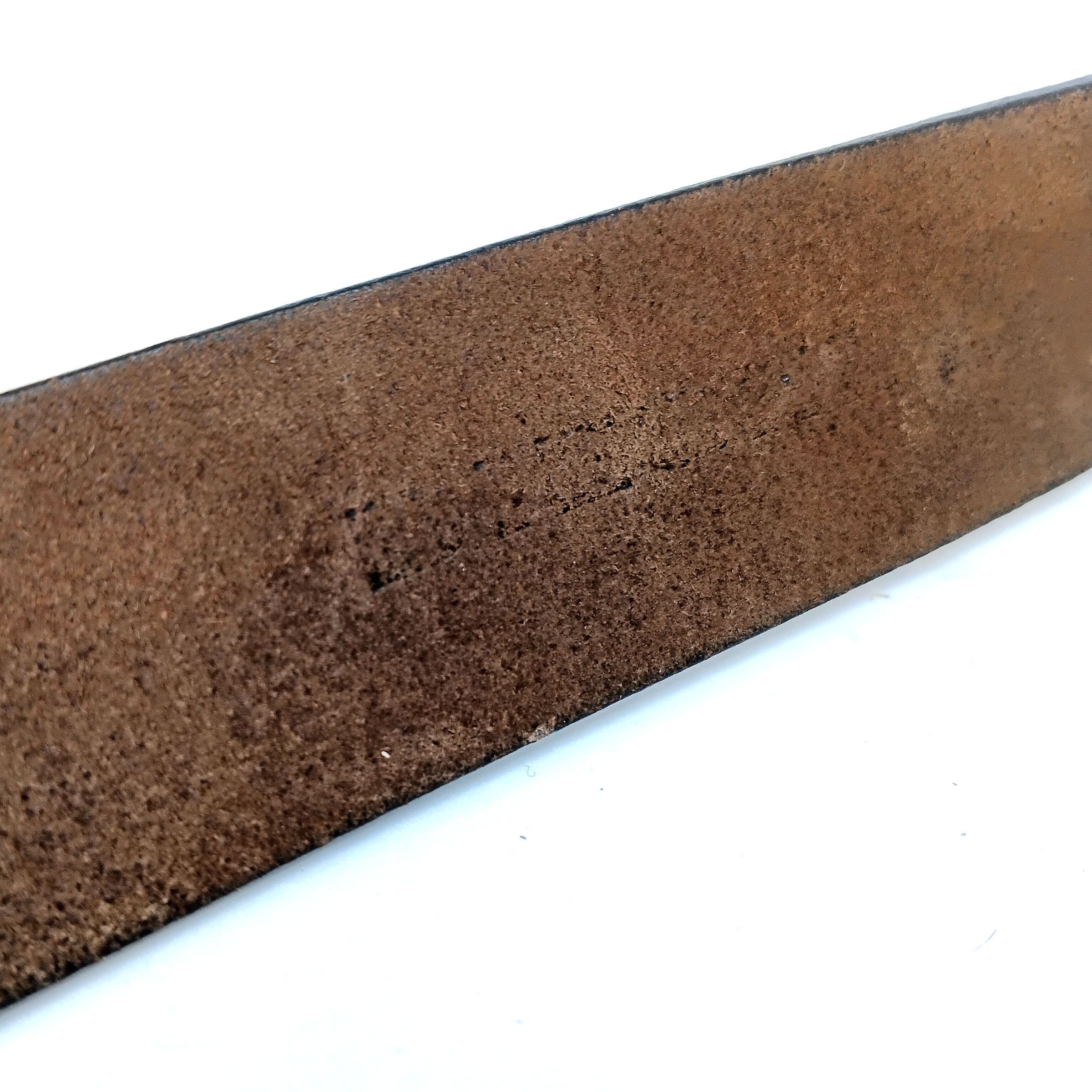 Diesel Diesel Brown Leather Belt with Large Buckle Size 36 - 6 Thumbnail