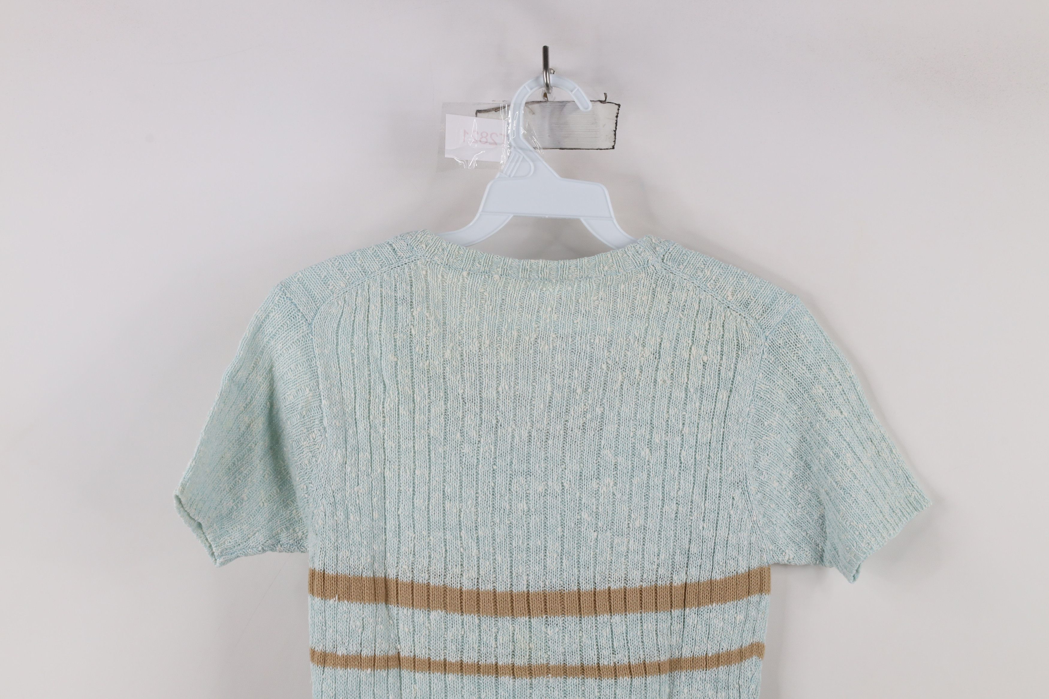 Vintage Vintage 70s Boho Chic Fairy Striped Ribbed Knit T-Shirt Size S / US 4 / IT 40 - 9 Thumbnail