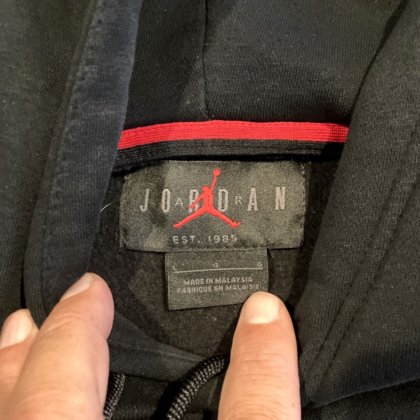 Nike VINTAGE? NWOT - Nike Air Jordan NYC Black Pullover Hoodie Men's L Size US L / EU 52-54 / 3 - 4 Thumbnail