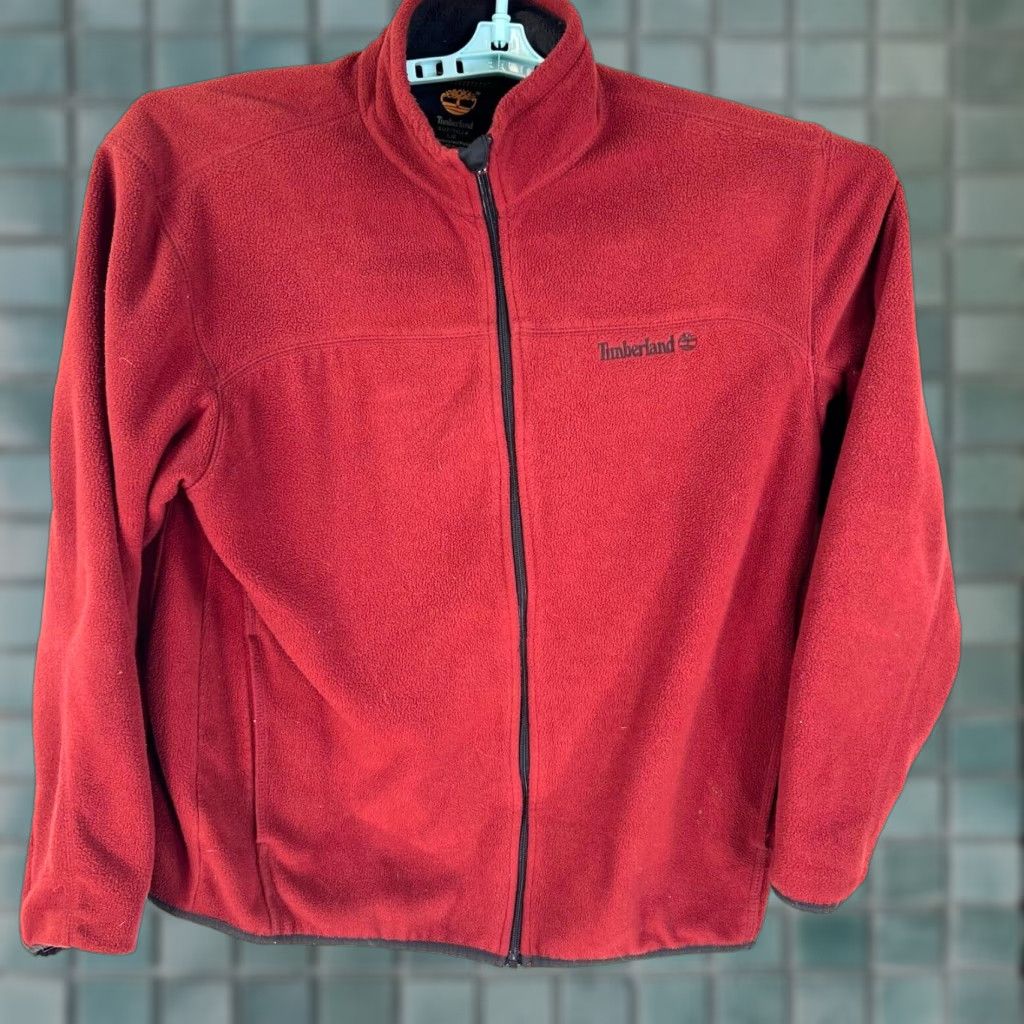 Timberland Timberland fleece jacket Mens Large full zip sweatshirt Red outdoor casual Jacket Size US L / EU 52-54 / 3 - 1 Thumbnail