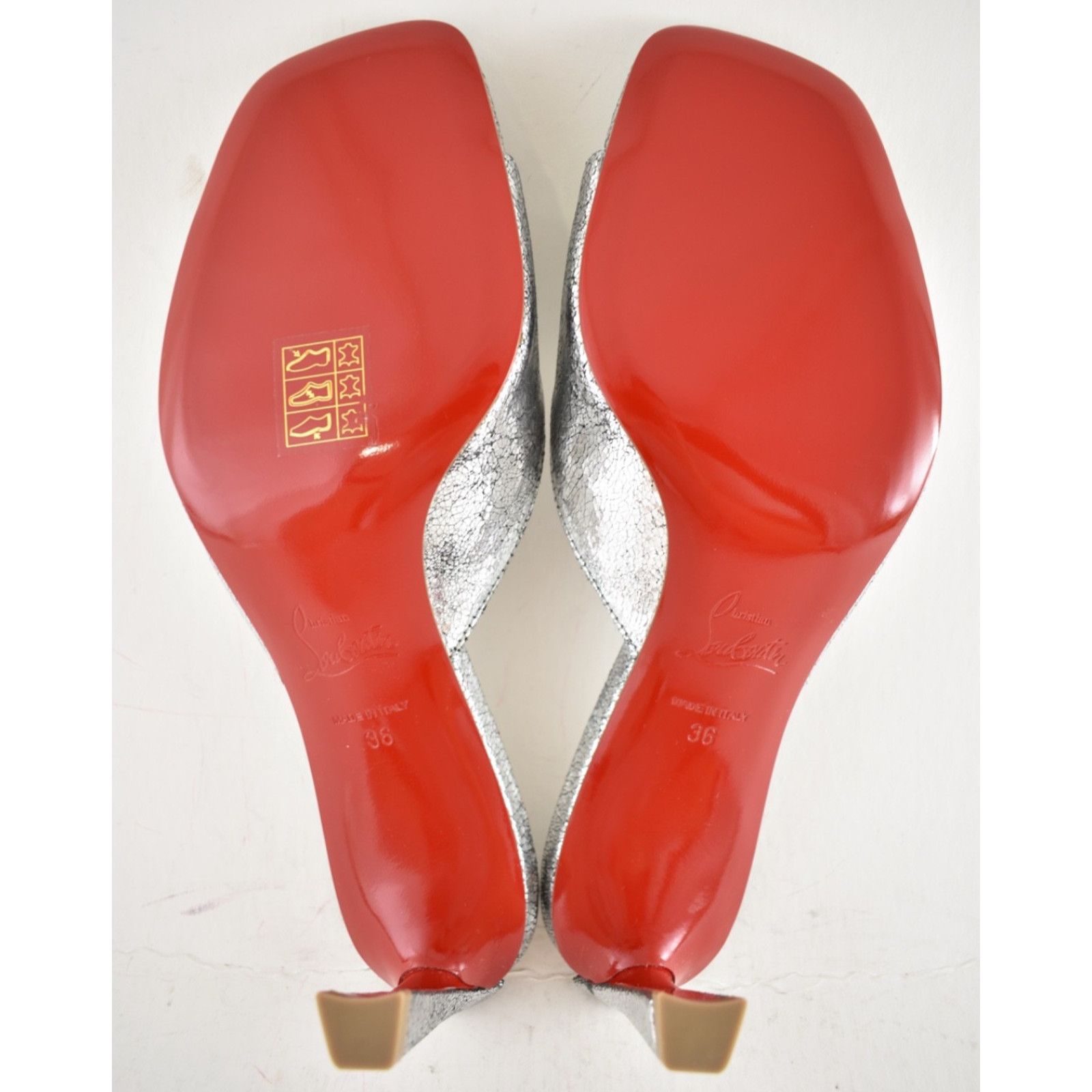 Christian Louboutin Christian Louboutin Condora Mule 55 Silver Backless Sandal Size US 6 / IT 36 - 19 Thumbnail