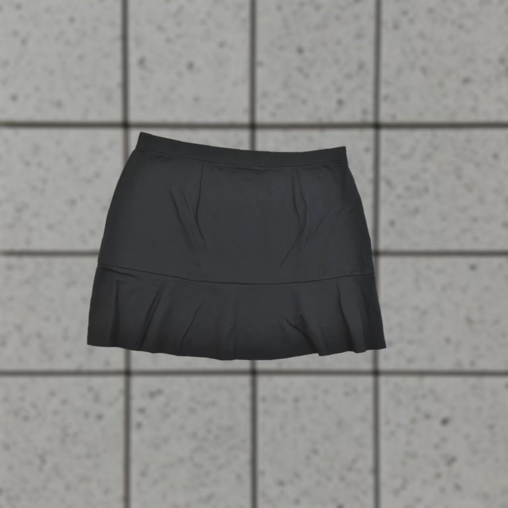 Loft LOFT Skirt Black Flounce Hem Mini Plus Size 16 Stretch Ponte Knit NWT Women Size 38" / US 16 / IT 52 - 1 Thumbnail