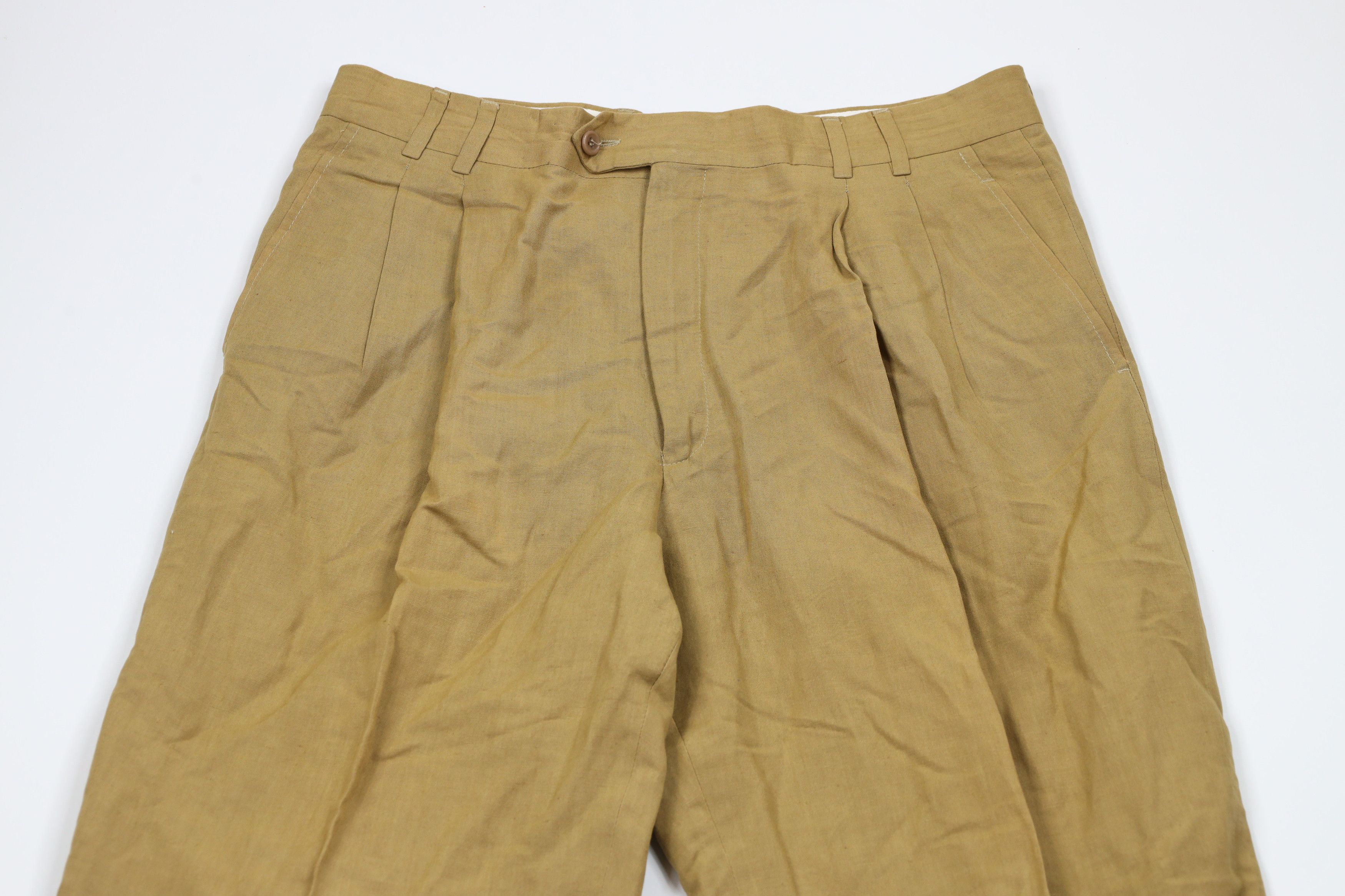 Vintage Vintage 90s Streetwear Wide Leg Linen Blend Chino Pants Size US 34 / EU 50 - 2 Thumbnail