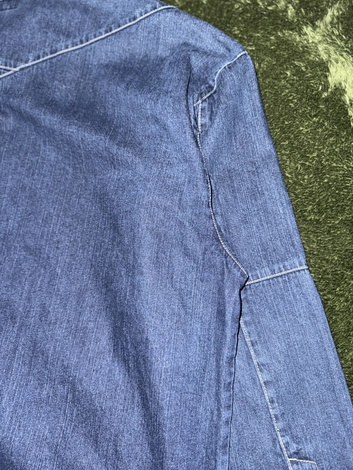 Sean John [5XL] Sean John Panel Cut Denim Shirt Size US XXL / EU 58 / 5 - 8 Thumbnail
