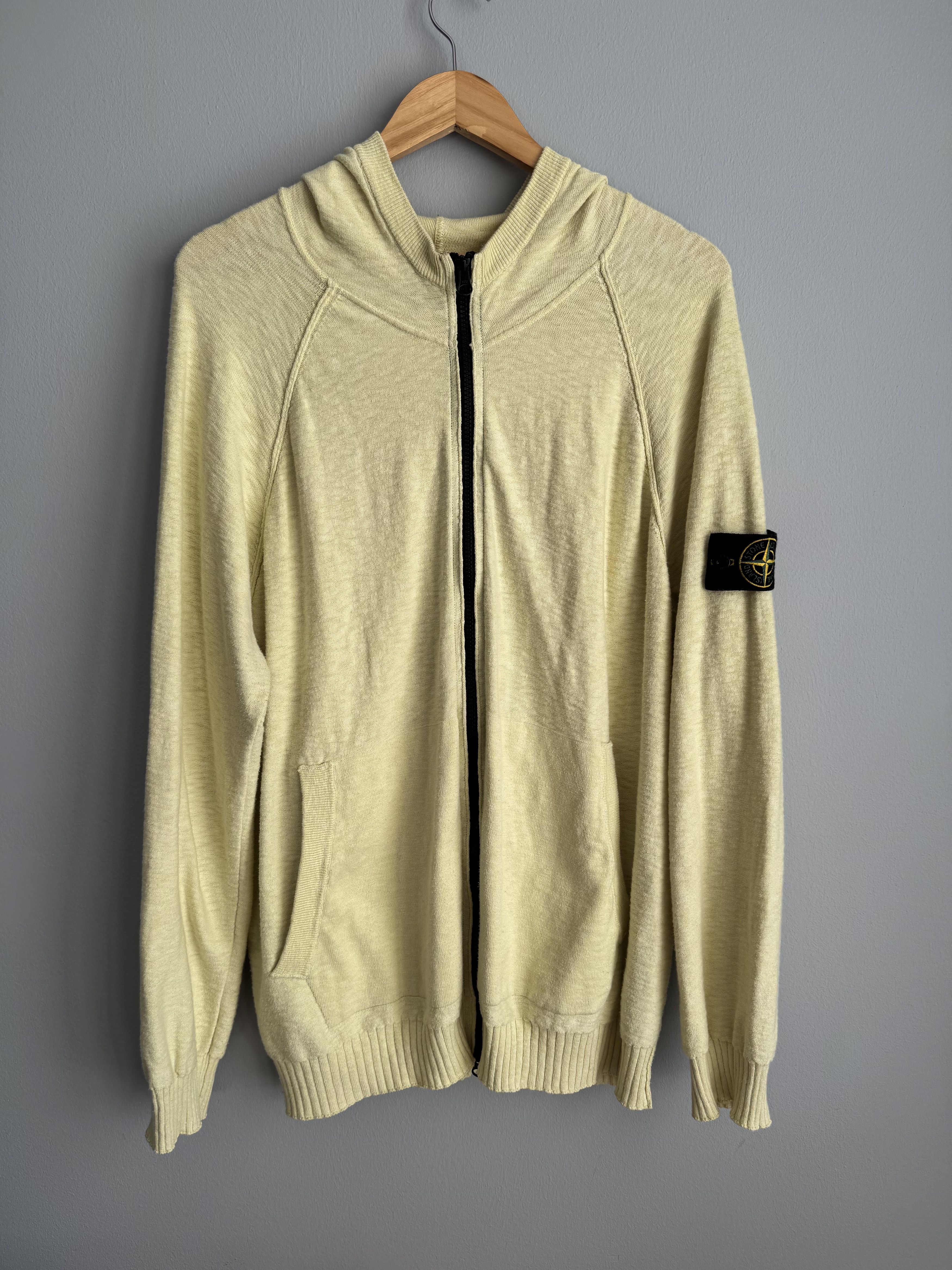 Stone Island Stone Island Hoodie Knitwear Zip-up Cardigan Lime jacket Size US XL / EU 56 / 4 - 1 Thumbnail