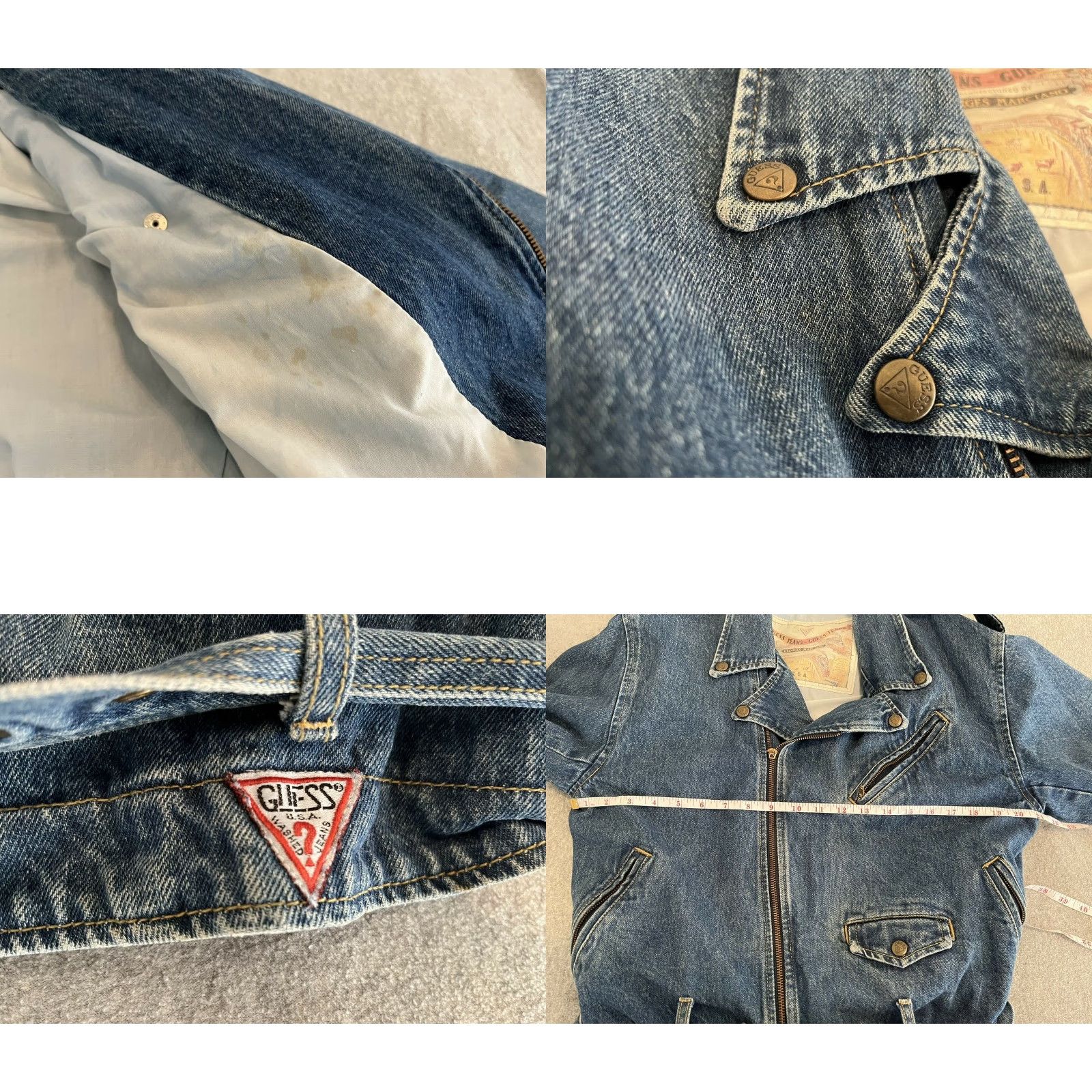 Guess VINTAGE GUESS Denim Jacket Georges Marciano Medium Made in USA Blue 10825 Men Jacket/ Jacket 1983 Size US M / EU 48-50 / 2 - 8 Thumbnail