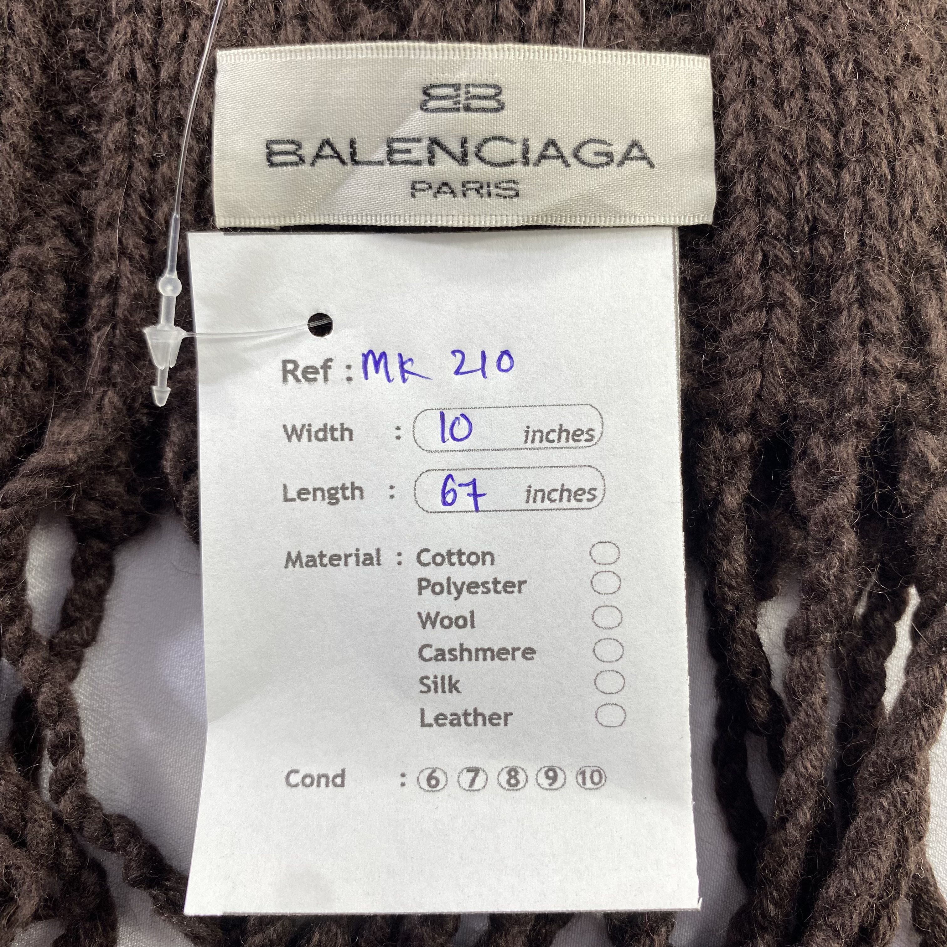 Balenciaga × Vintage Cable Knit Balenciaga Scarf Neck Wrap Wool Muffler Size ONE SIZE - 6 Thumbnail