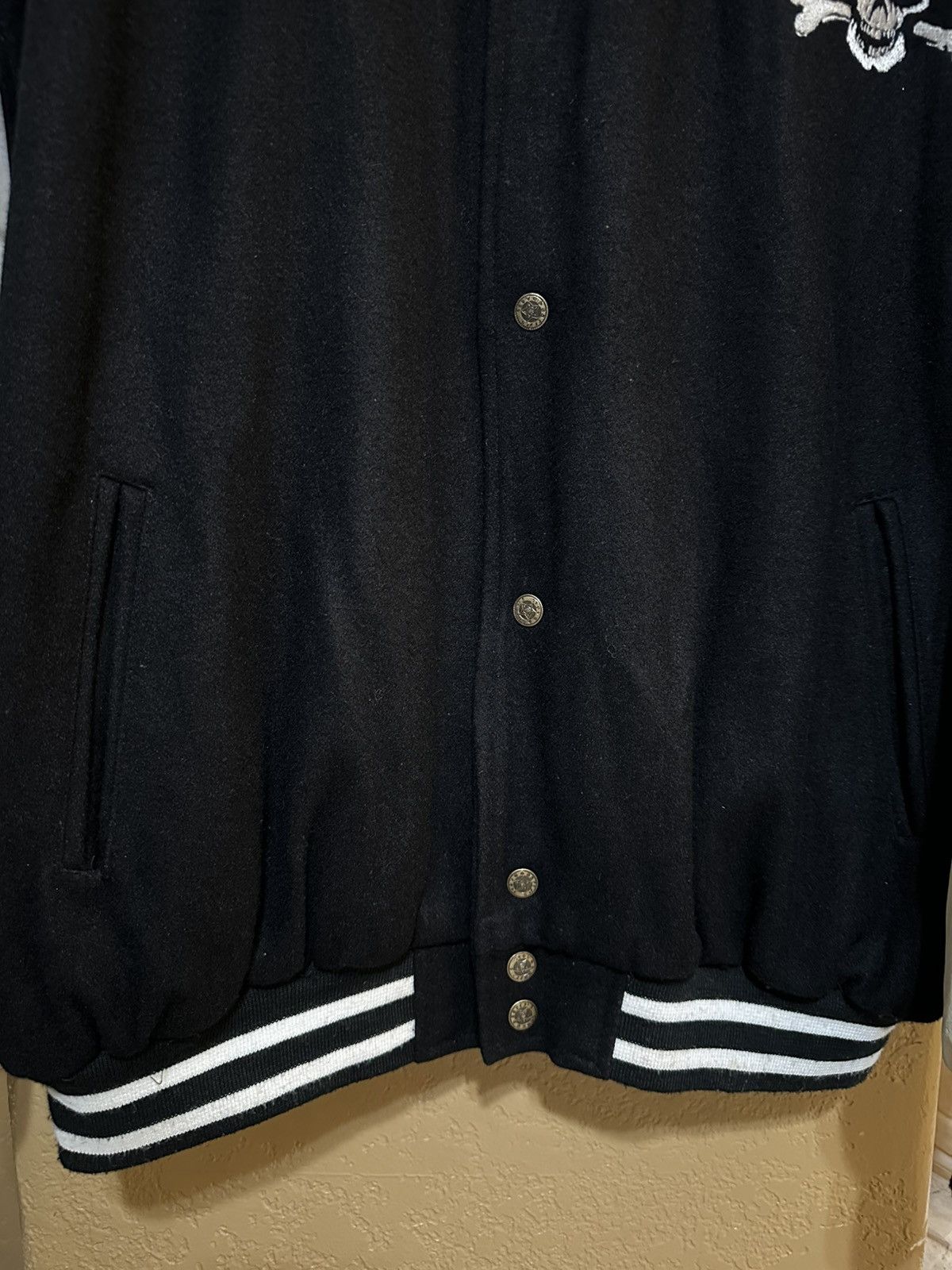 Vintage ⚫️ distressed Vintage Bad To The Bone Choppers Varsity Jacket Size US XL / EU 56 / 4 - 7 Thumbnail