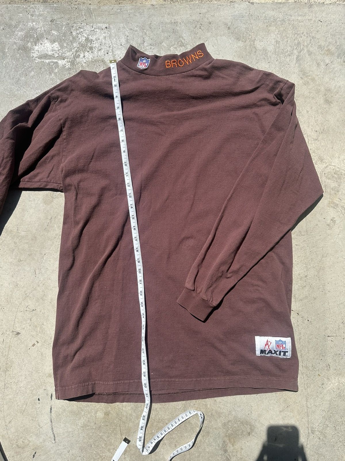 NFL × Vintage Cleveland browns high neck long sleeve shirt Size US L / EU 52-54 / 3 - 6 Thumbnail