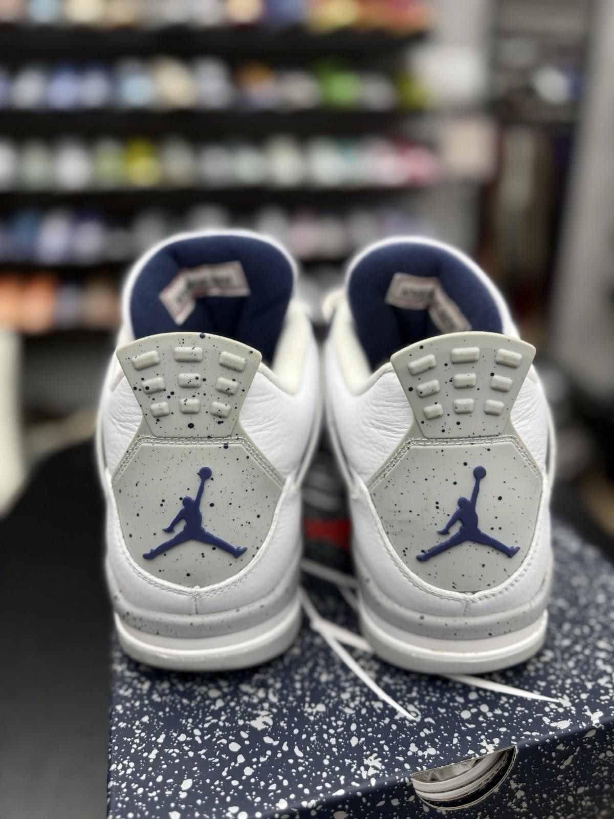 Jordan Brand Size 11 - Air Jordan 4 Retro Mid Midnight Navy White Leather Size US 11 / EU 44 - 10 Thumbnail