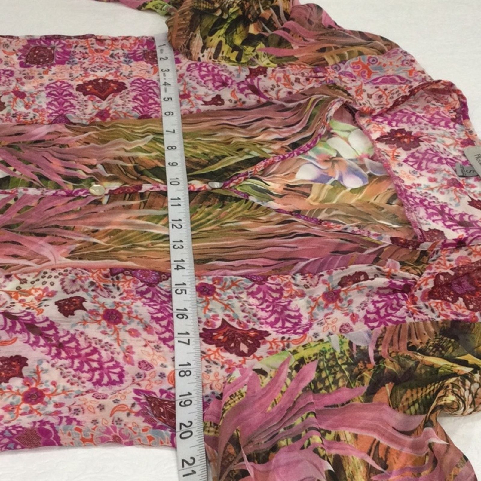 Other Figueroa & Flower Foliage/Floral Print Sheer Top Small Size S / US 4 / IT 40 - 11 Thumbnail