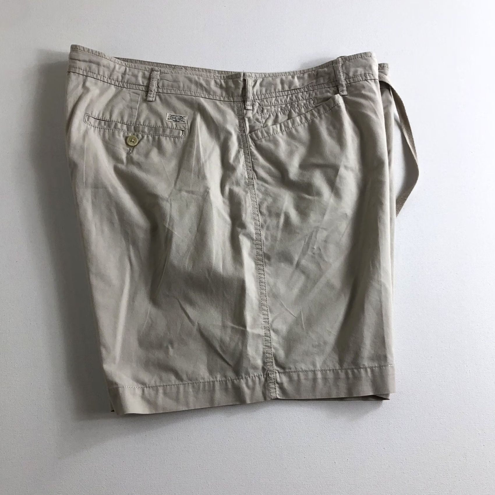 Ralph Lauren Lauren Ralph Lauren LRL Shorts Flat Front 100% Cotton 6 inches Beige Women Size 32" / US 10 / IT 46 - 3 Thumbnail