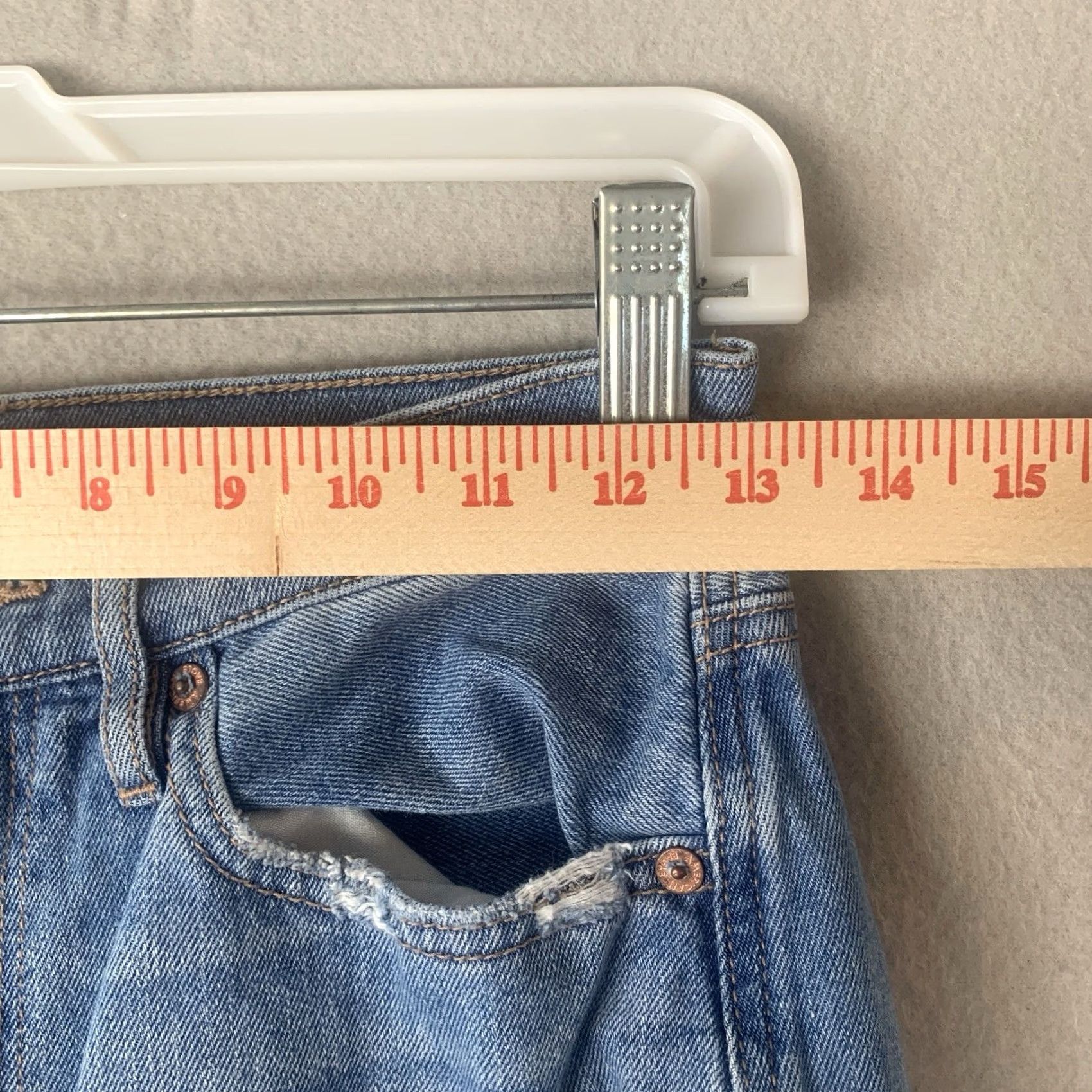 American Eagle Outfitters VINTAGE American Eagle Jeans Womens 2 Blue Baggy Straight Distressed Boho Y2K Grunge Size 26" / US 2 / IT 38 - 8 Thumbnail