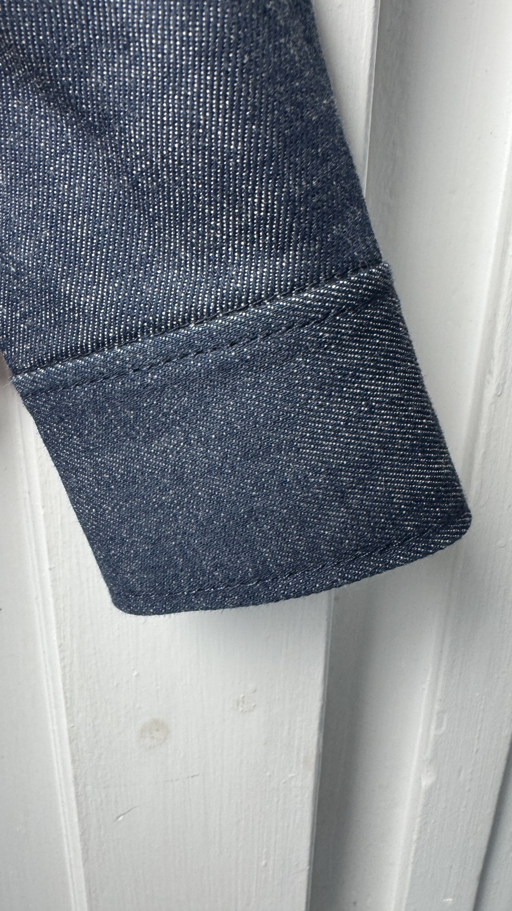 Acne Studios Acne Studios Cropped Denim Jacket in Raw Indigo Size XS / US 0-2 / IT 36-38 - 6 Thumbnail