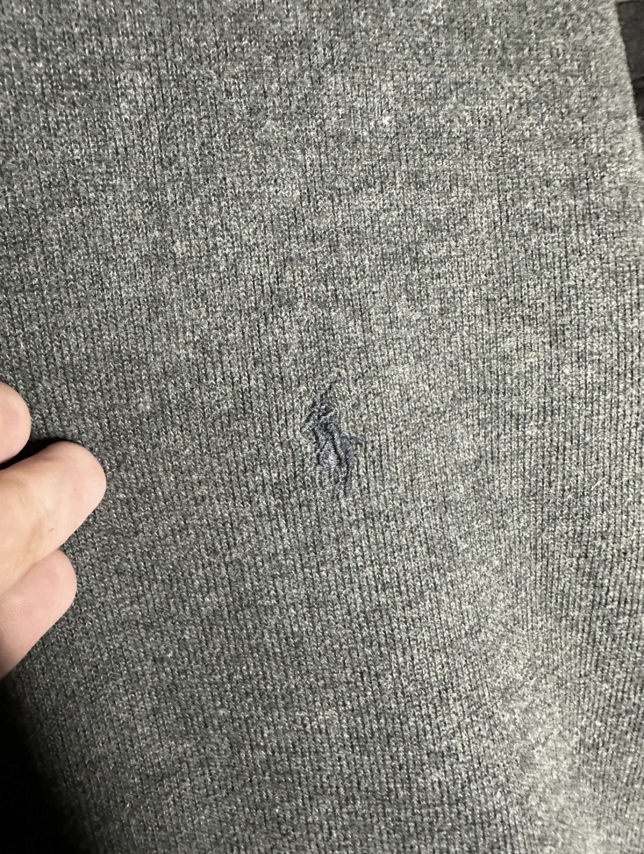 Polo Ralph Lauren Polo Ralph Lauren Full Zip Sweatshirt Mock Neck Dark Grey XL Size US XL / EU 56 / 4 - 3 Thumbnail