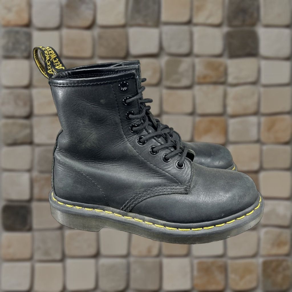 Dr. Martens VINTAGE Dr. Martens 1460 Boots Womens Size 5 US Leather Ankle Work Boot Black Comfort Size US 5 / IT 35 - 1 Thumbnail