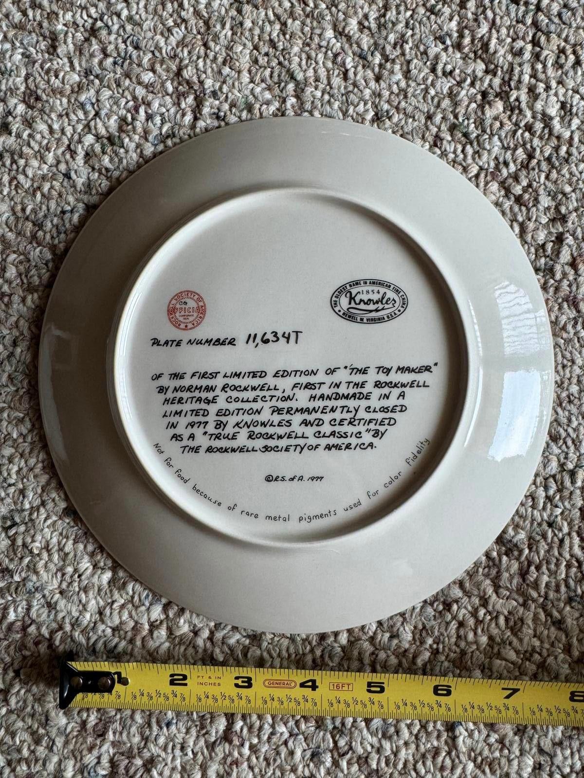 Other Norman Rockwell Limited Edition Collector Plate The Toymaker Size ONE SIZE - 2 Thumbnail