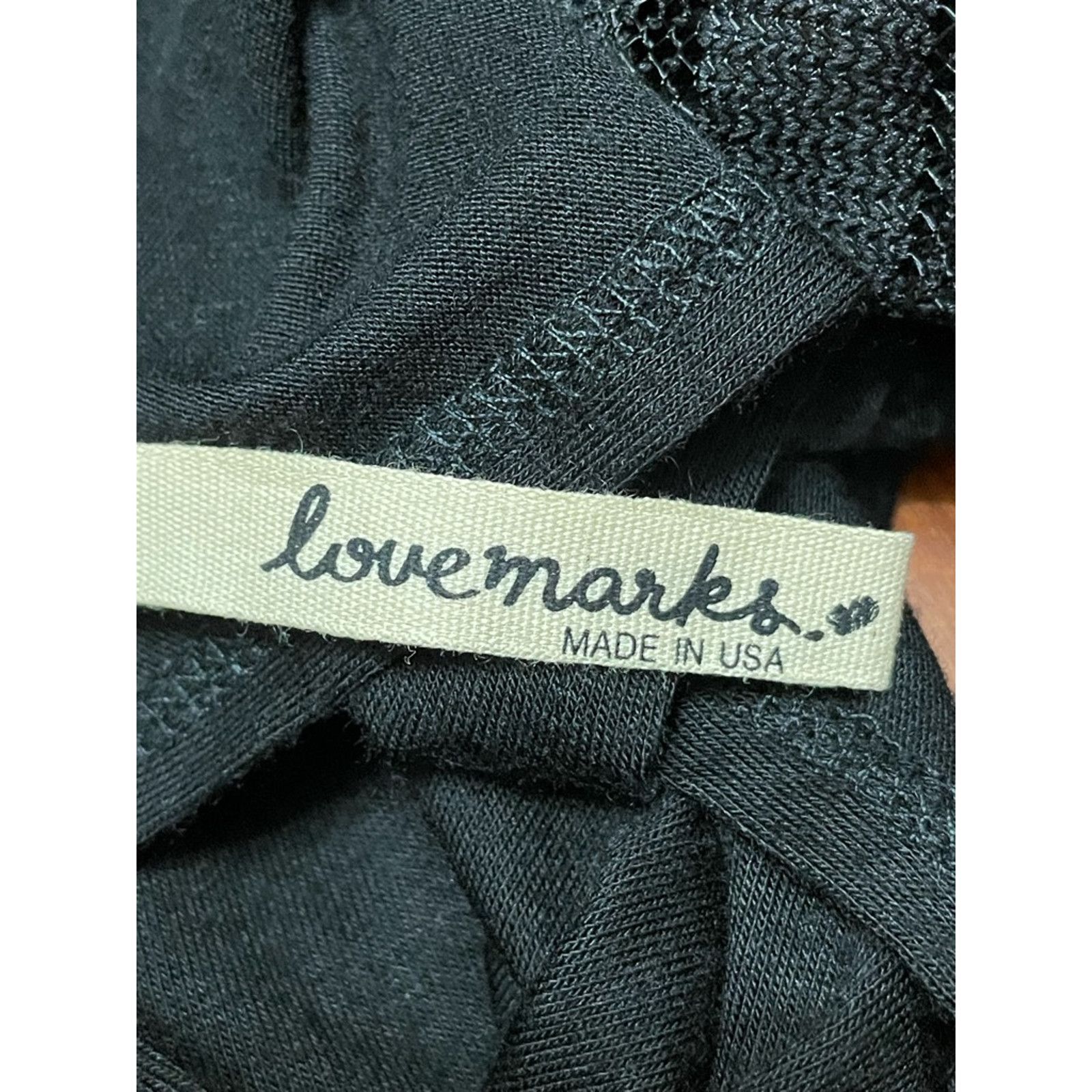 Other Love Marks Blouse Short Sleeve Sheer Detailing Black S Size S / US 4 / IT 40 - 7 Thumbnail