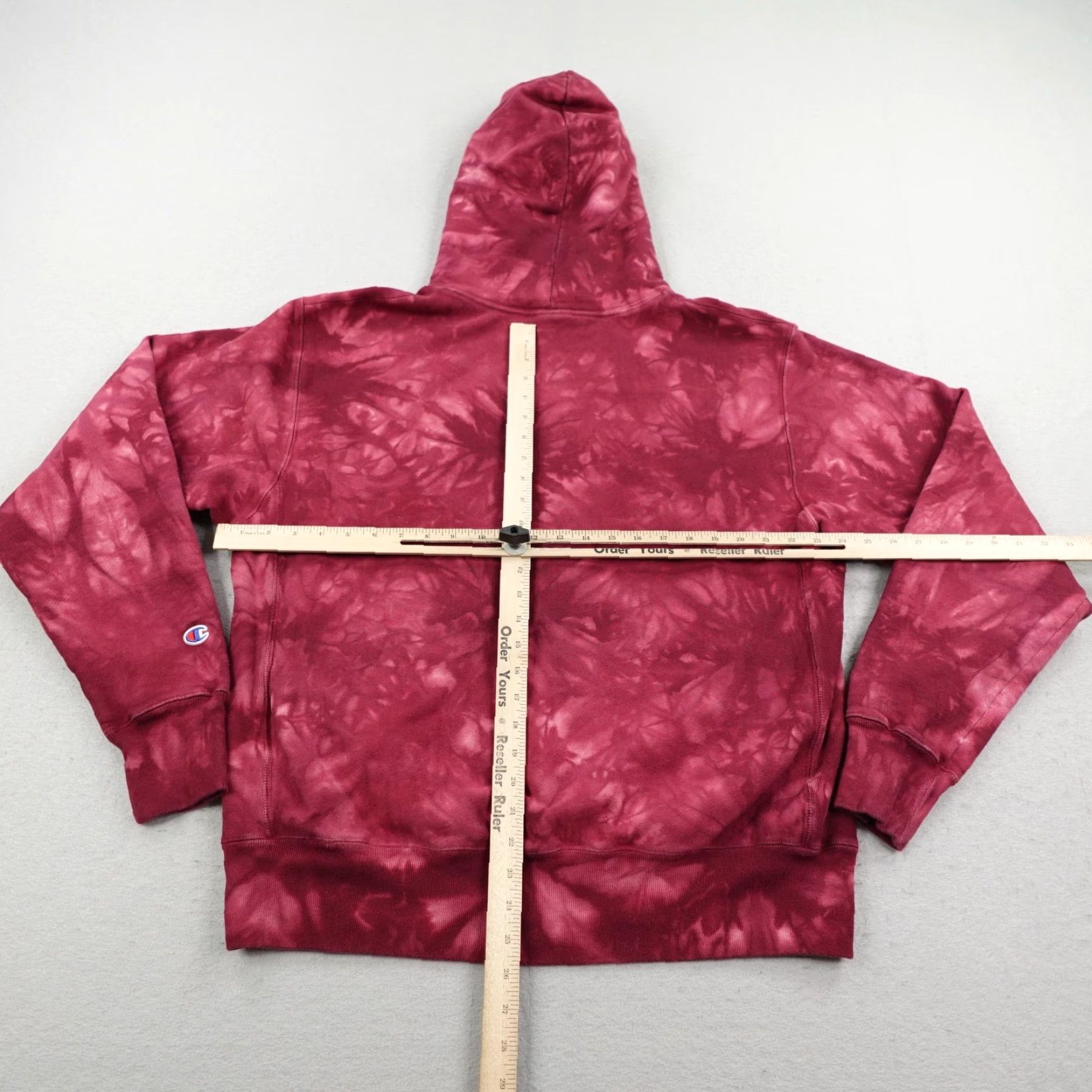 Champion Champion Reverse Weave Hoodie Mens Large Red Tie Dye YMCA Sweatshirt Pullover Size US L / EU 52-54 / 3 - 4 Thumbnail