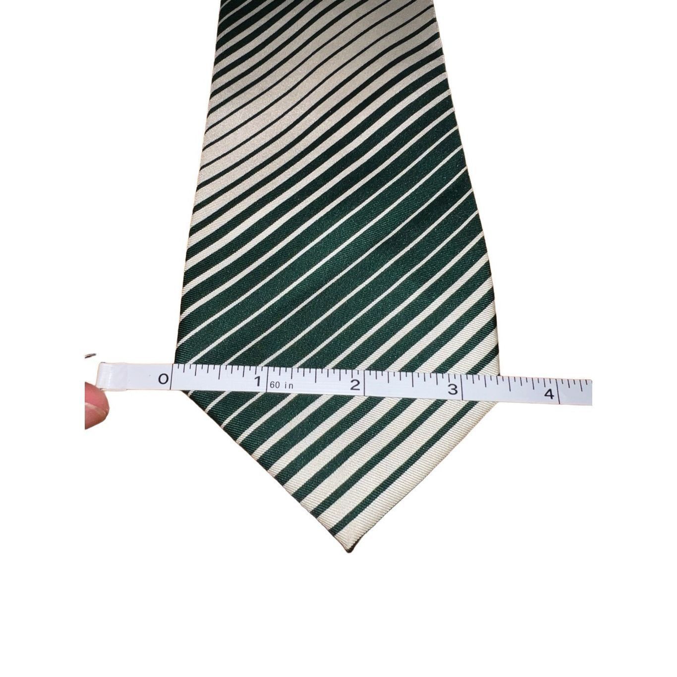 Turnbull & Asser Turnbull & Asser Racing Green & Off White 100% Handmade Neck Size ONE SIZE - 2 Thumbnail