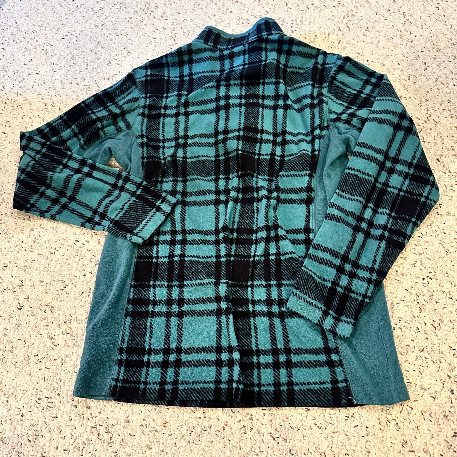 Columbia Columbia S 1/4 Fleece Sweater Plaid Green Lightweight Top Size US S / EU 44-46 / 1 - 2 Thumbnail