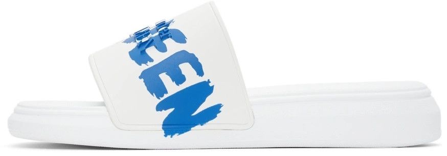 Alexander McQueen New ALEXANDER MCQUEEN Graffiti Logo Slides Size US 12 / EU 45 - 4 Thumbnail