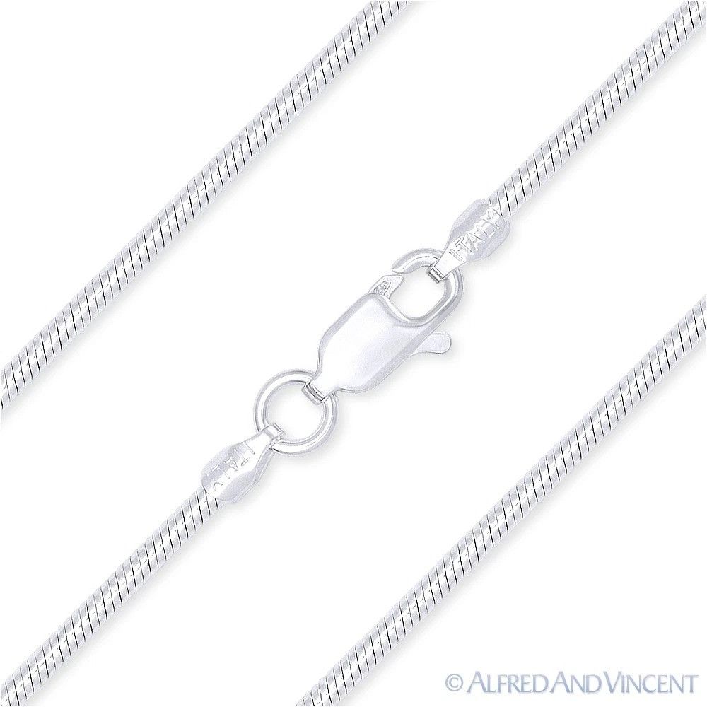 Other 1.6mm Classic Snake Link Italian Chain Bracelet 9" Size ONE SIZE - 1 Thumbnail