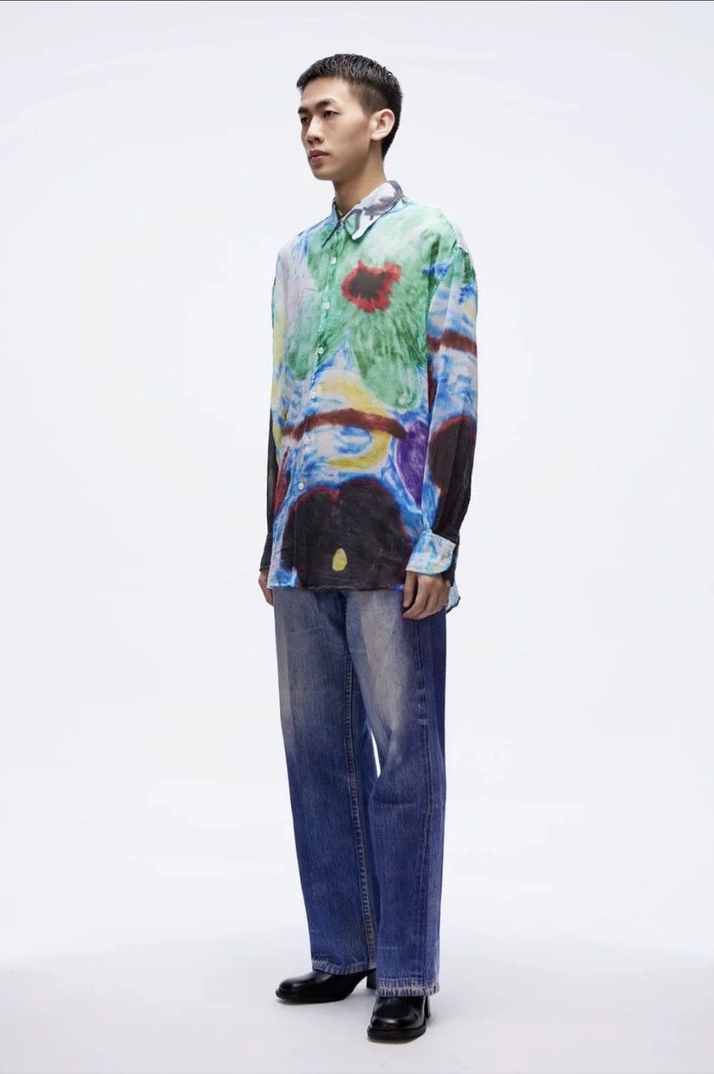 Our Legacy Our Legacy Abstract tie-dye floral long-sleeved shirt Size US XS / EU 42 / 0 - 6 Thumbnail