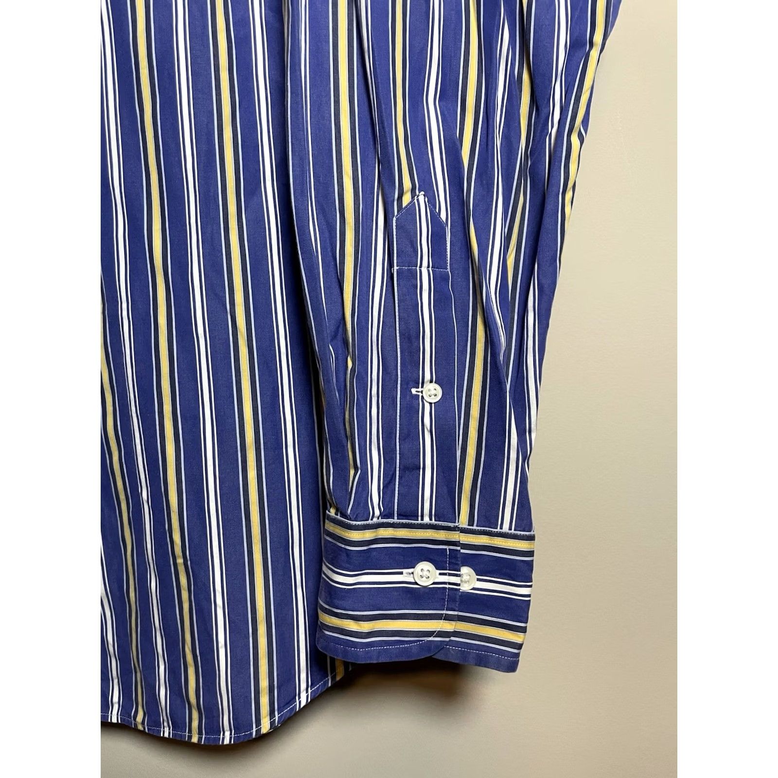 Polo Ralph Lauren Polo Ralph Lauren Shirt Men XL Blue Striped Regent Classic Fit Button-Up Collared Long Sleeve Size US XL / EU 56 / 4 - 5 Thumbnail