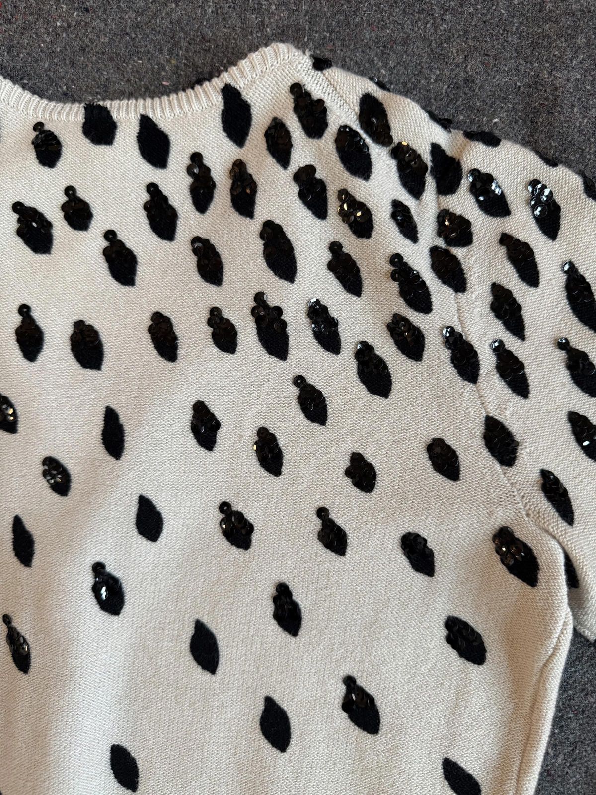 Designer NWT Sequined Cotton/Spandex Cardigan Size S / US 4 / IT 40 - 10 Thumbnail
