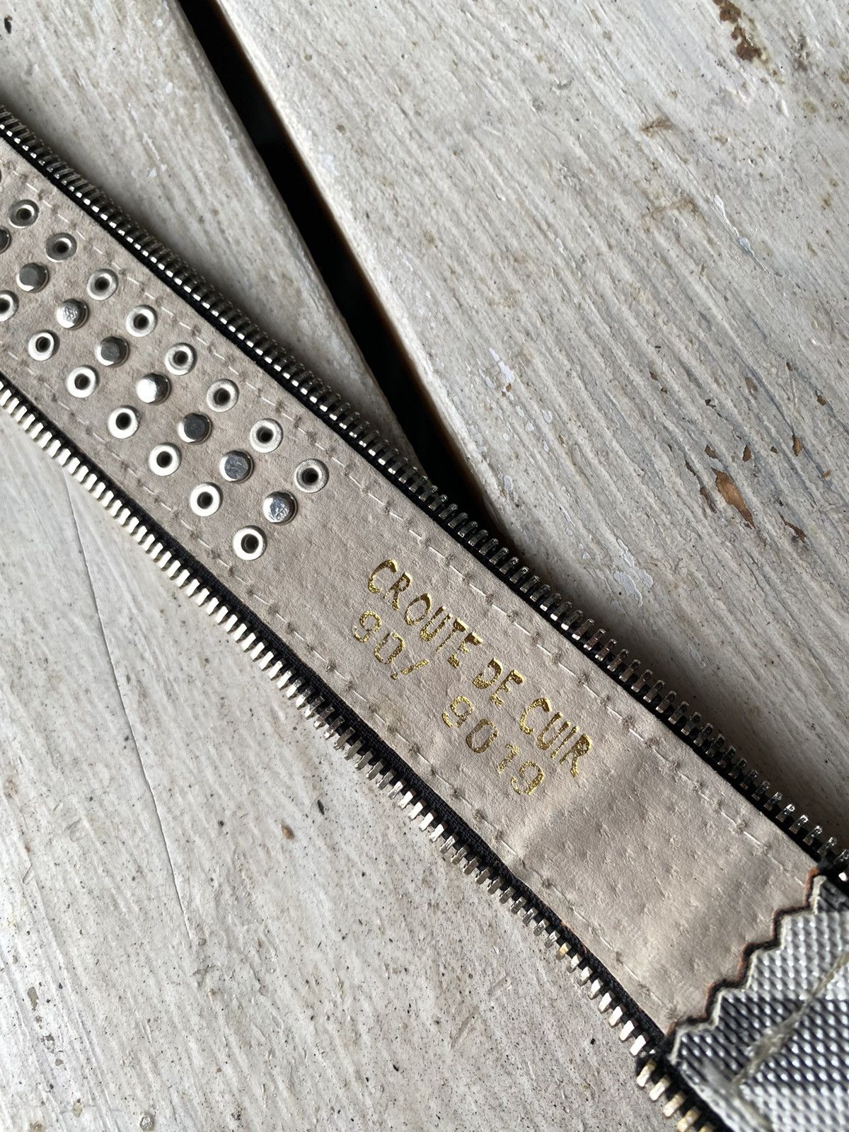 Hysteric Glamour × Leather × Vintage Vintage Leather Belt Y2K Rhinestones Punk Metal Avant Garde Size ONE SIZE - 8 Thumbnail