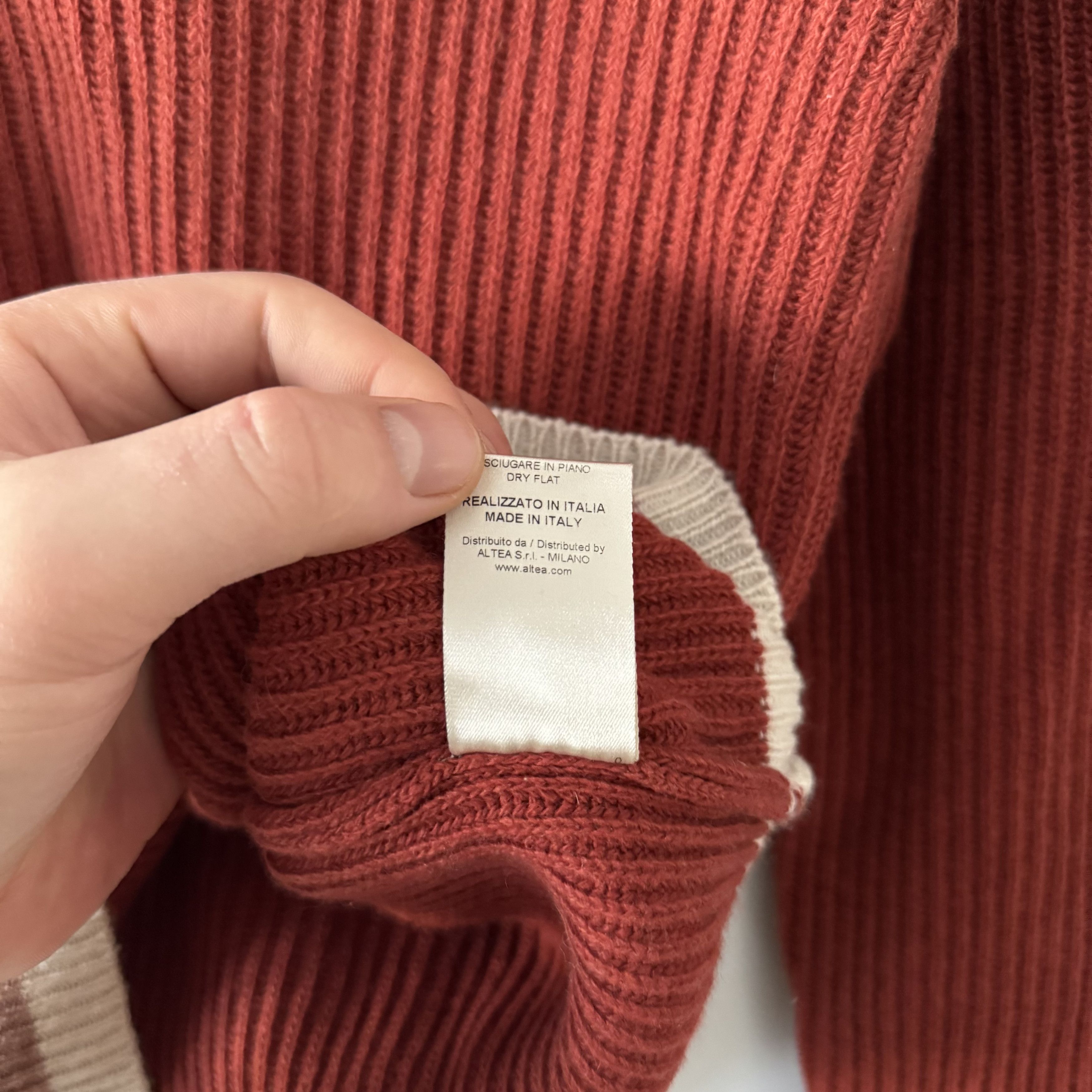 Altea Altea Milano Ribbed Knitted Cashmere Red Sweater Size S Size S / US 4 / IT 40 - 9 Thumbnail