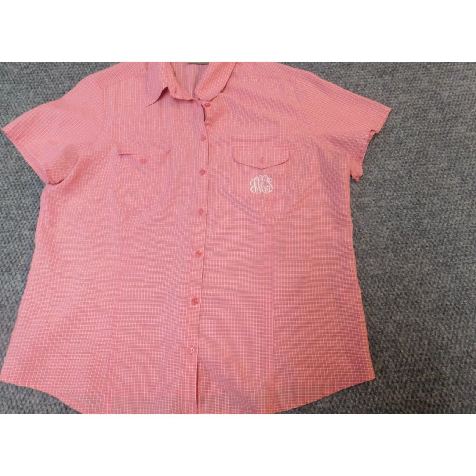 Croft & Barrow Croft & Barrow Womens Blouse Red Plaid Button-Up Large L Short Sleeve Collared Logo Basic Shirt Womens Size L Red Size L / US 10 / IT 46 - 2 Thumbnail