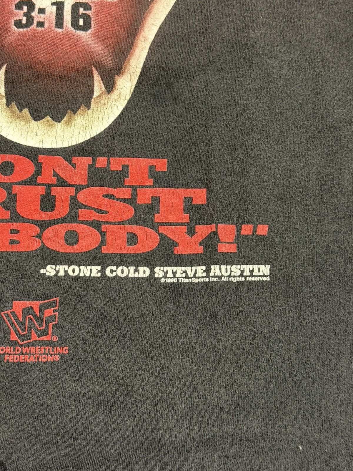 WWF 90s Faded WWF Stone Cold Rattlesnake Cut Off Tee XL Size US XL / EU 56 / 4 - 6 Thumbnail