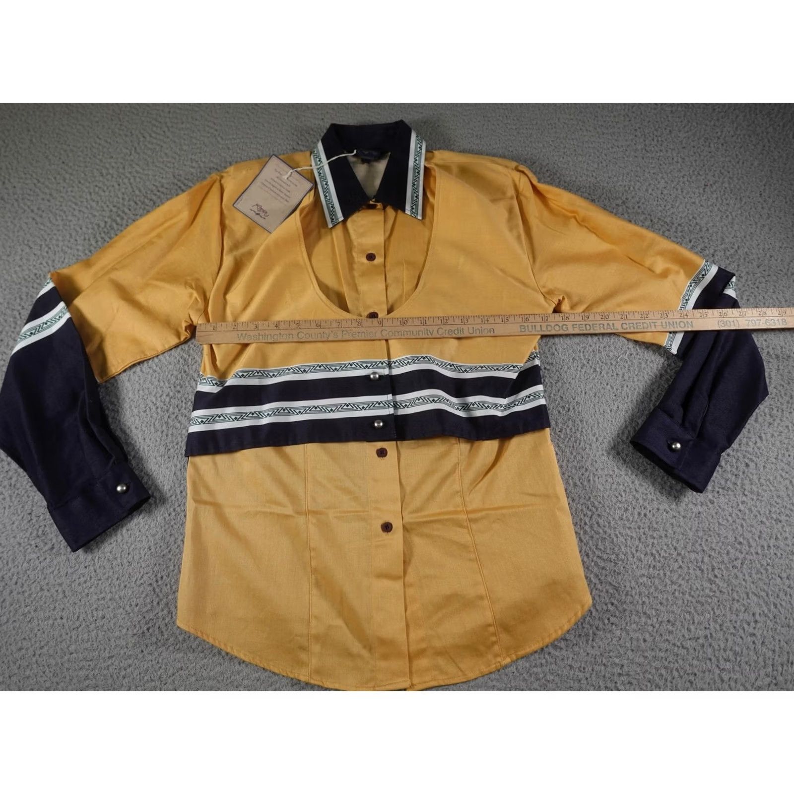 Roper VINTAGE Roper Shirt Womens Small Yellow Western Show Rodeo Cowgirl Horse Ranch Shirts Women Small Yellow Western Show Rodeo Cowgirl Size S / US 4 / IT 40 - 2 Thumbnail