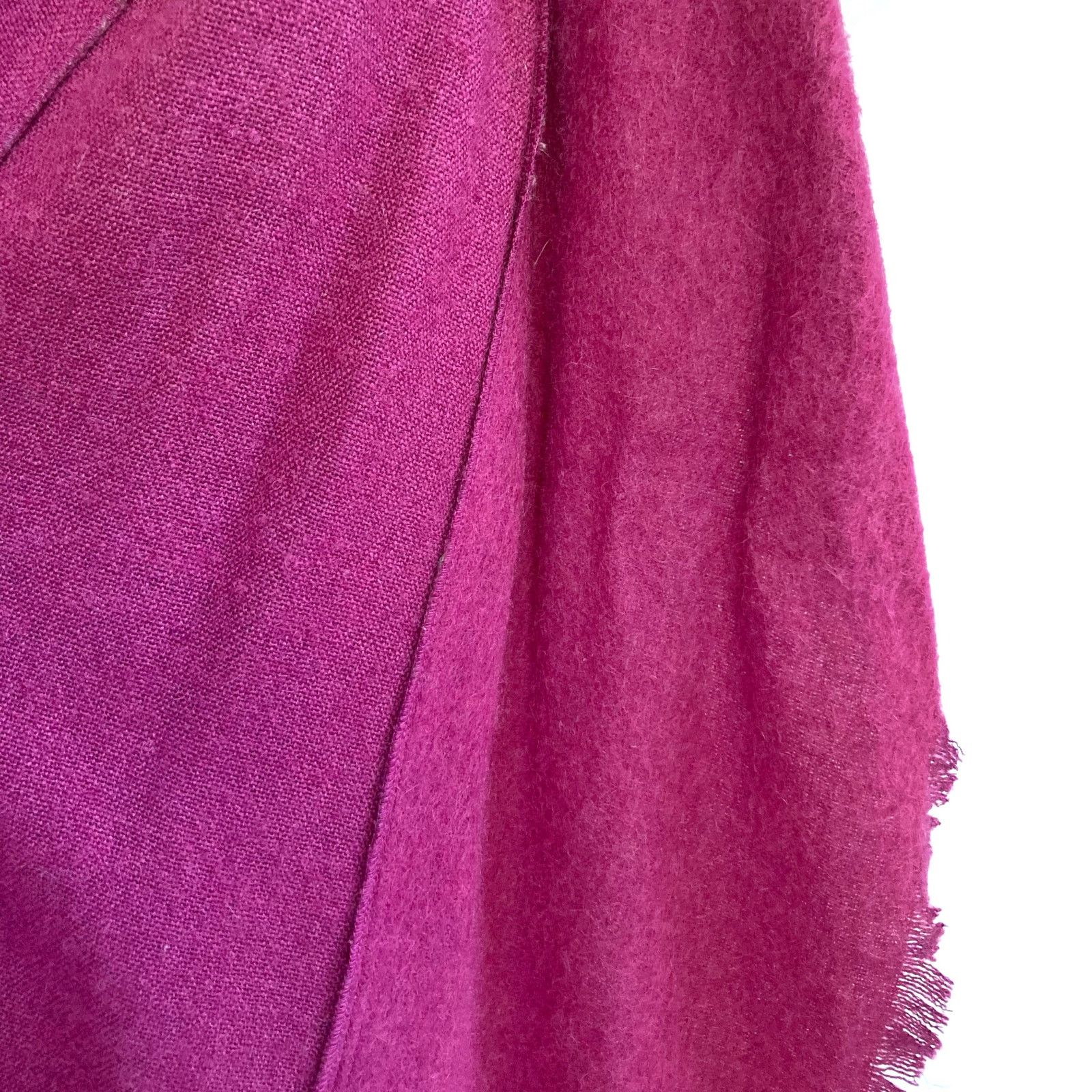 Vintage × Yves Saint Laurent Vintage 70s Giorgio Sant’Angelo Fuchsia Mohair Wrap Coat Size M / US 6-8 / IT 42-44 - 8 Thumbnail
