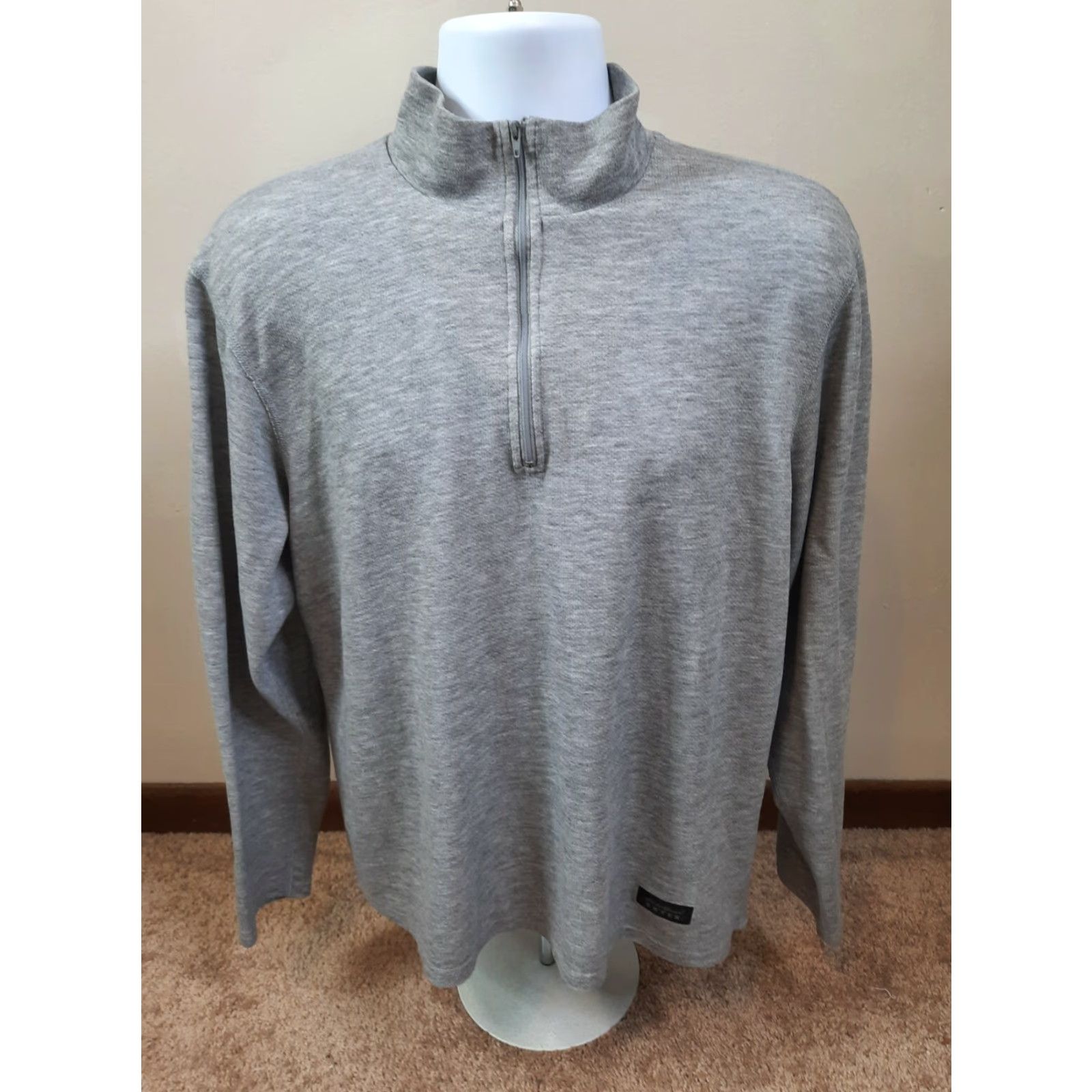 Eddie Bauer Eddie Bauer EBTECH 1/4 Zip Fleece Sweatshirt XL Mens Heather Gray Mock Sweatshirt Size US XL / EU 56 / 4 - 7 Thumbnail