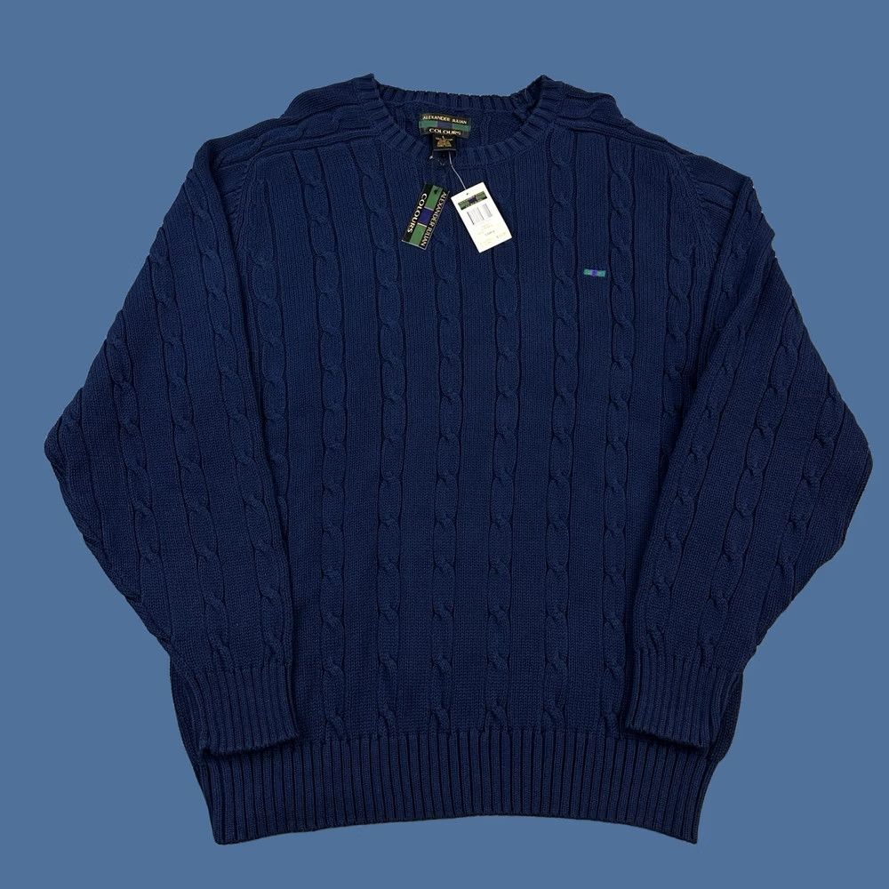 Alexander Julian VINTAGE Alexander Julian Colours Sweater Mens L Cable-Knit Cotton Preppy NWT Size US L / EU 52-54 / 3 - 1 Thumbnail