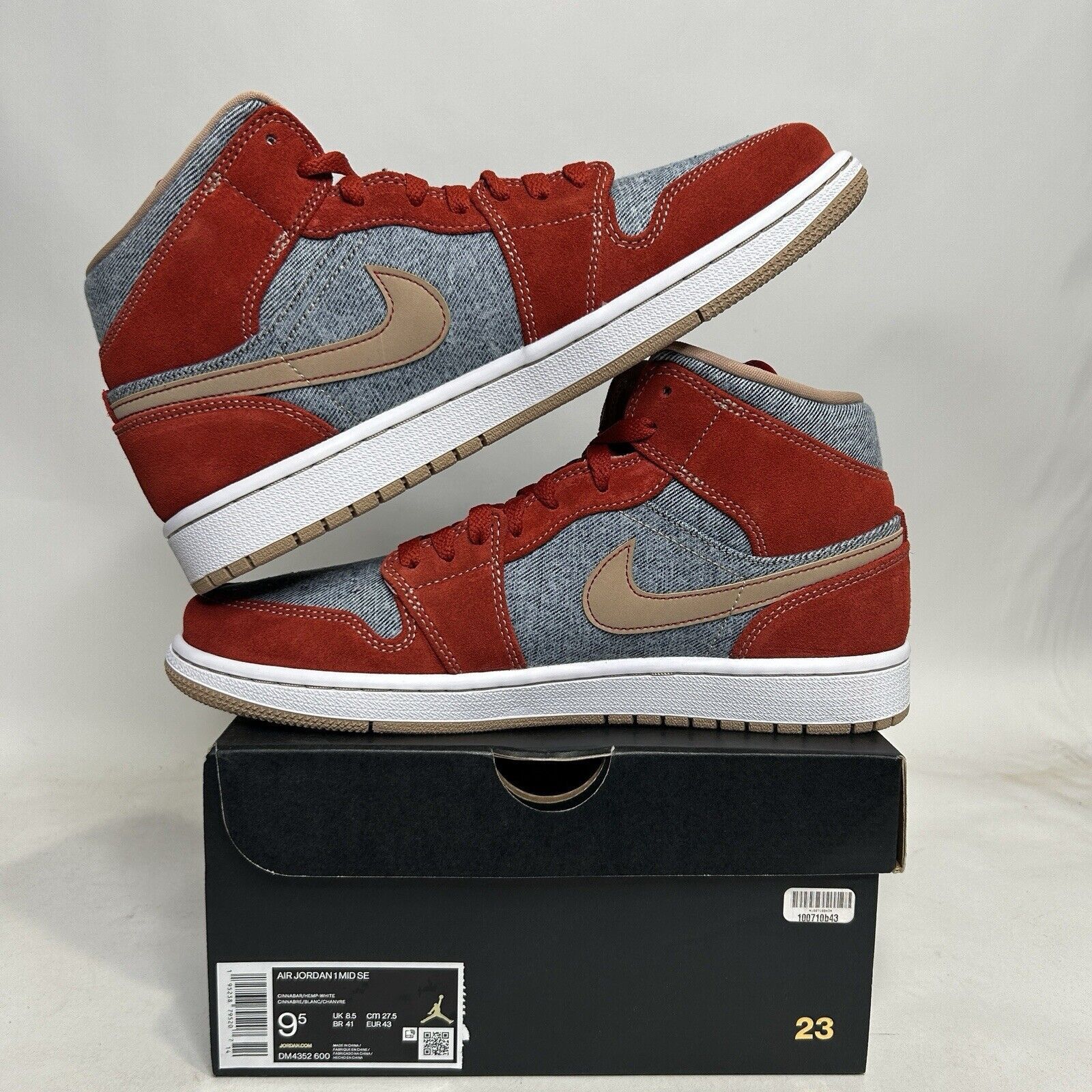 Nike Nike Air Jordan 1 Mid SE “Denim” 2024 Size US 9.5 / EU 42-43 - 3 Thumbnail