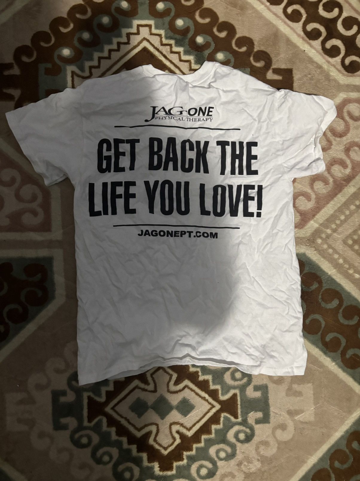 Gildan White and blue JAG ONE Physical Therapy T-shirt #streetwear Size US S / EU 44-46 / 1 - 2 Thumbnail