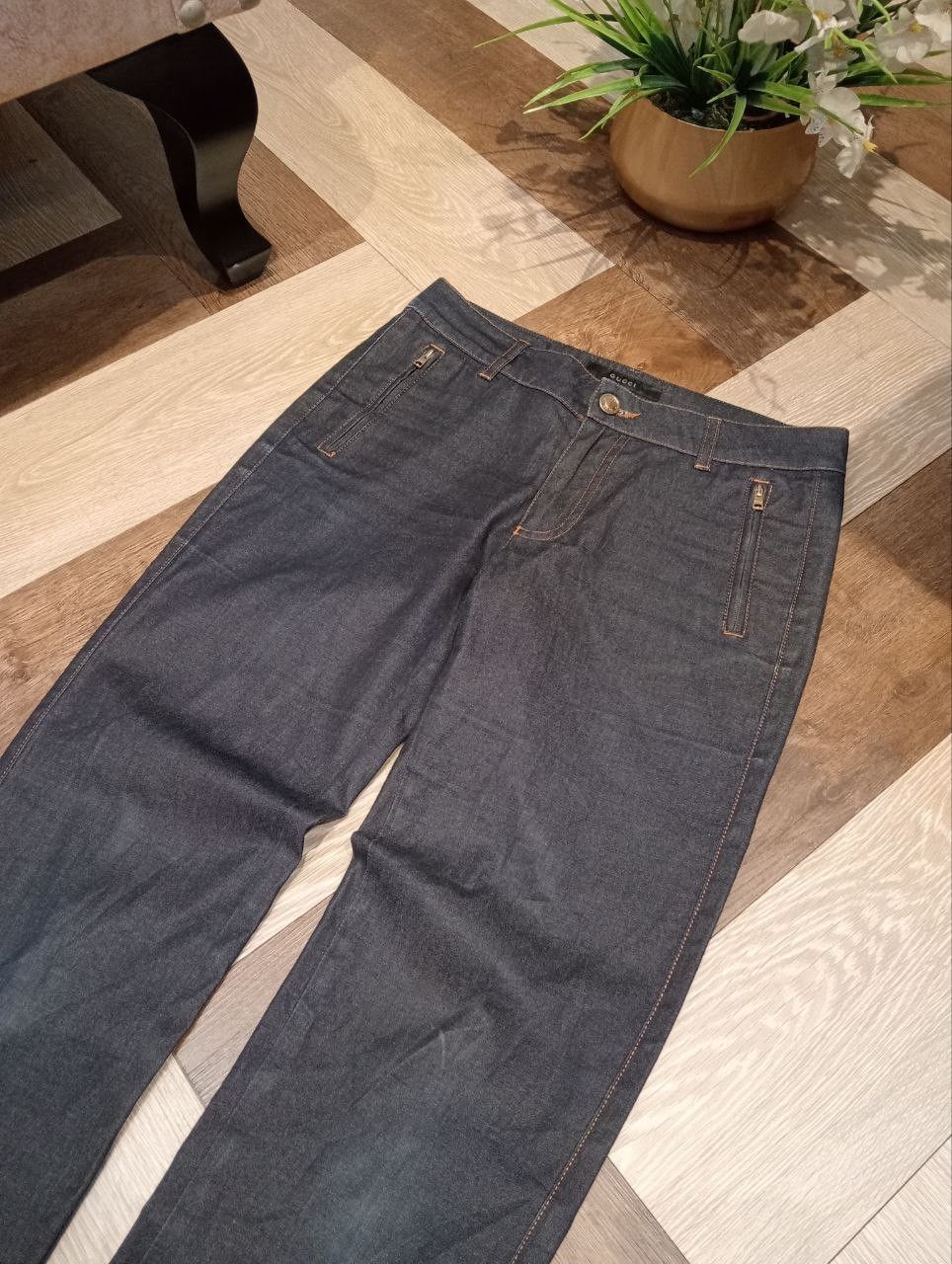 Gucci LUXURY GUCCI COMBINE COTTON SPANDEX STRETCH PANTS Size 26" / US 2 / IT 38 - 4 Thumbnail