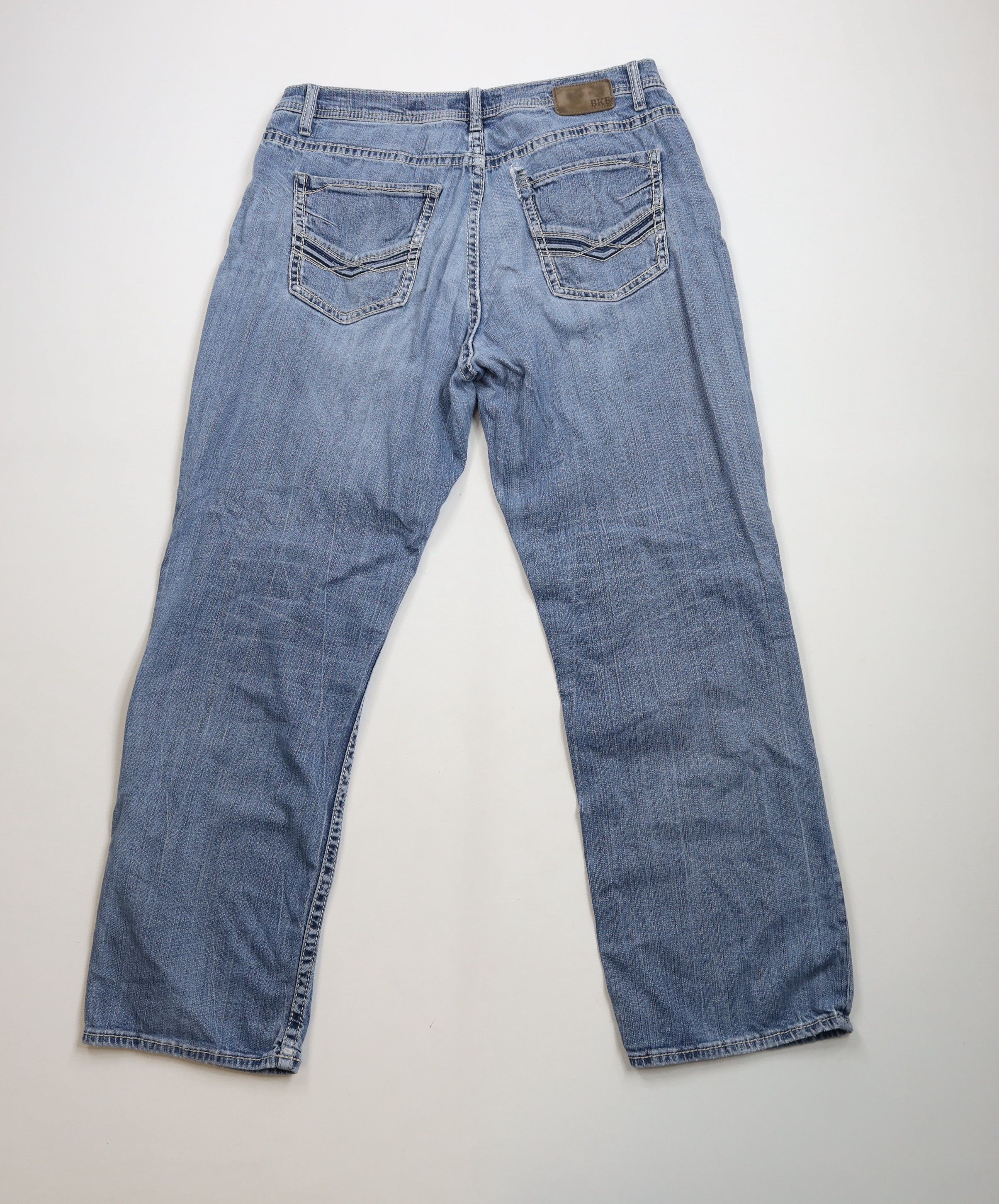 Vintage Buckle BKE Thick Stitch Stretch Tyler Straight Leg Jeans Size US 36 / EU 52 - 11 Thumbnail