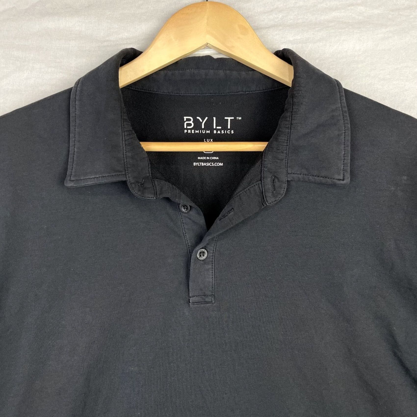Vintage Bylt Polo Shirt 2XL Black Lux Button Up Collar Stretch Preppy Mens Size US XXL / EU 58 / 5 - 4 Thumbnail