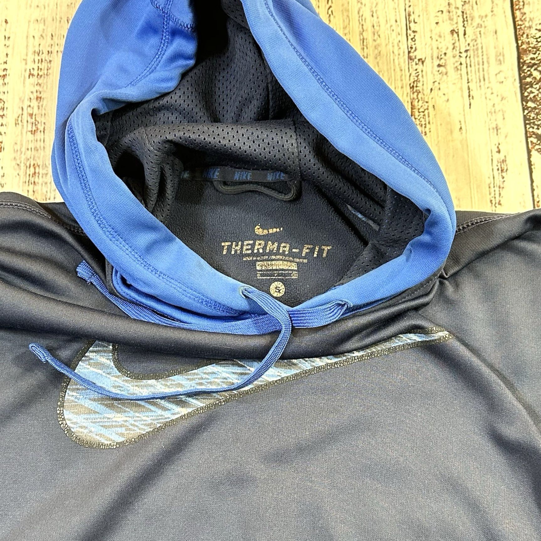 Nike Nike Therma-Fit Two-Tone Blue Color Blocked Logo Swoosh Men's Small Hoodie Size US S / EU 44-46 / 1 - 6 Thumbnail