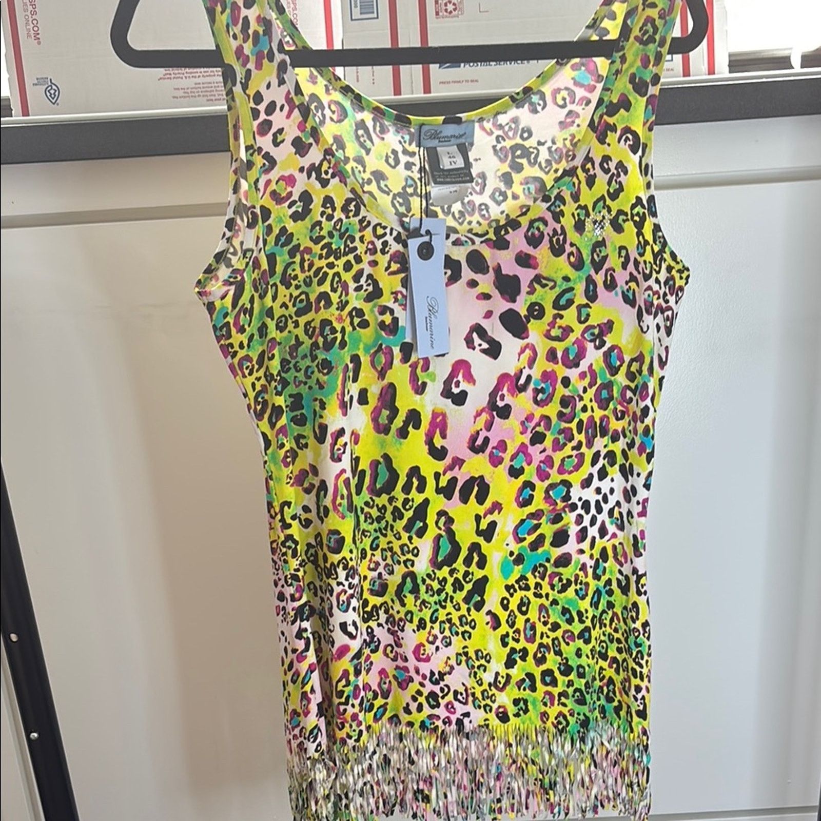 Blumarine NWT Blumarine Vibrant Leopard Print Tank Top Size L Size L / US 10 / IT 46 - 9 Thumbnail