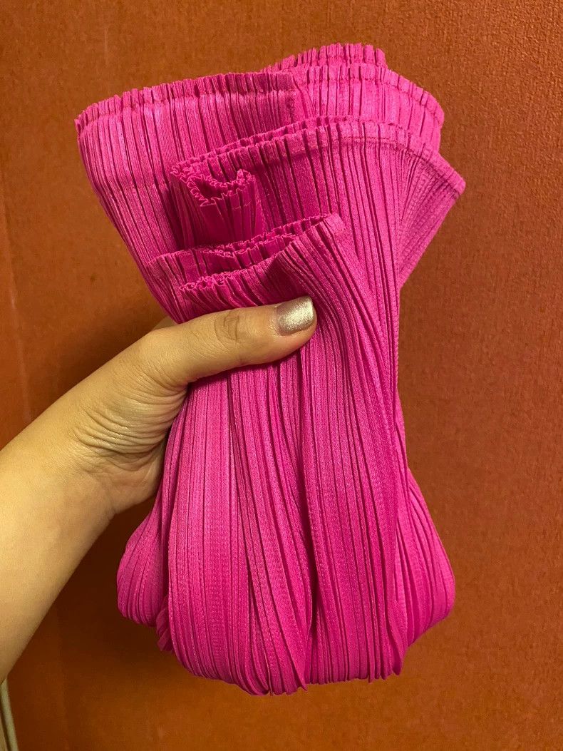Issey Miyake issey miyake size:0 Pink ripple trousers Size 42" / US 20 - 7 Thumbnail