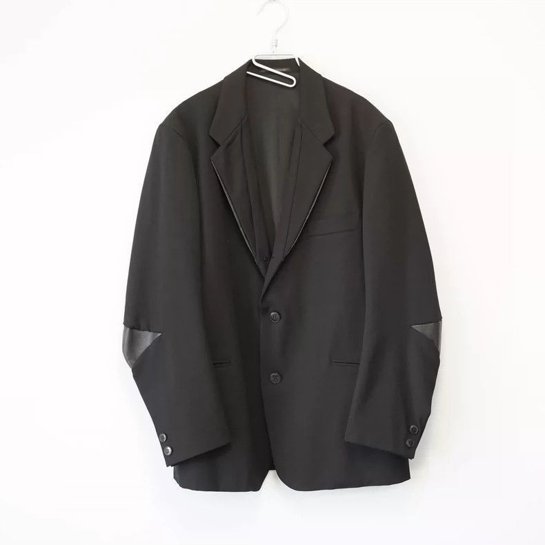 Yohji Yamamoto Yohji Yamamoto 96AW leather elbow cutlass sleeve jacket-250 Size US S / EU 44-46 / 1 - 1 Thumbnail