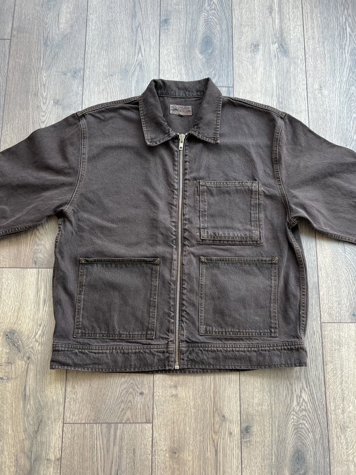 Stussy Stussy Denim Zip Work Jacket Espresso Large Size US L / EU 52-54 / 3 - 2 Thumbnail